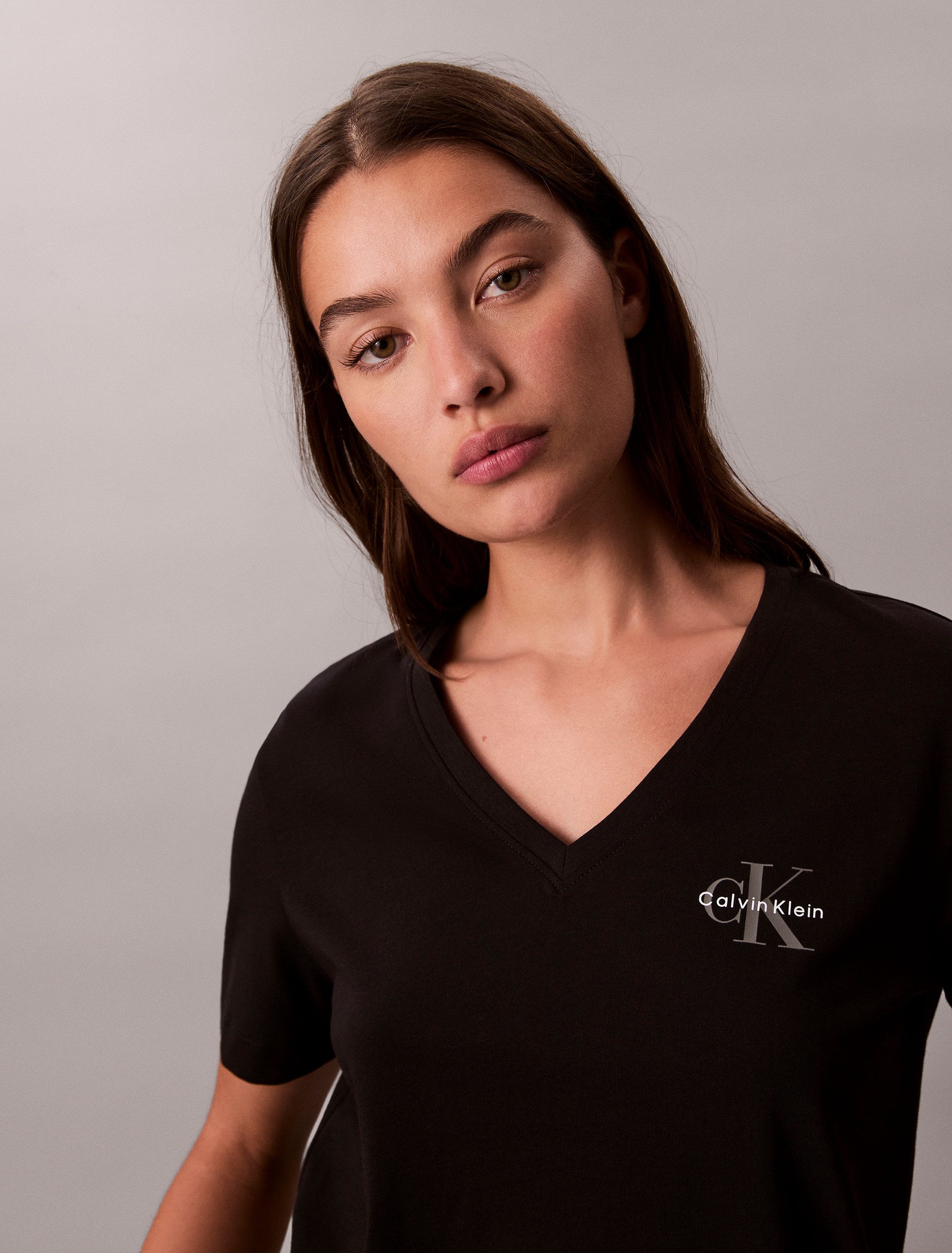 Calvin Klein Shirt met korte mouwen A- Logo VN 2 pack Tee (Set van 2)