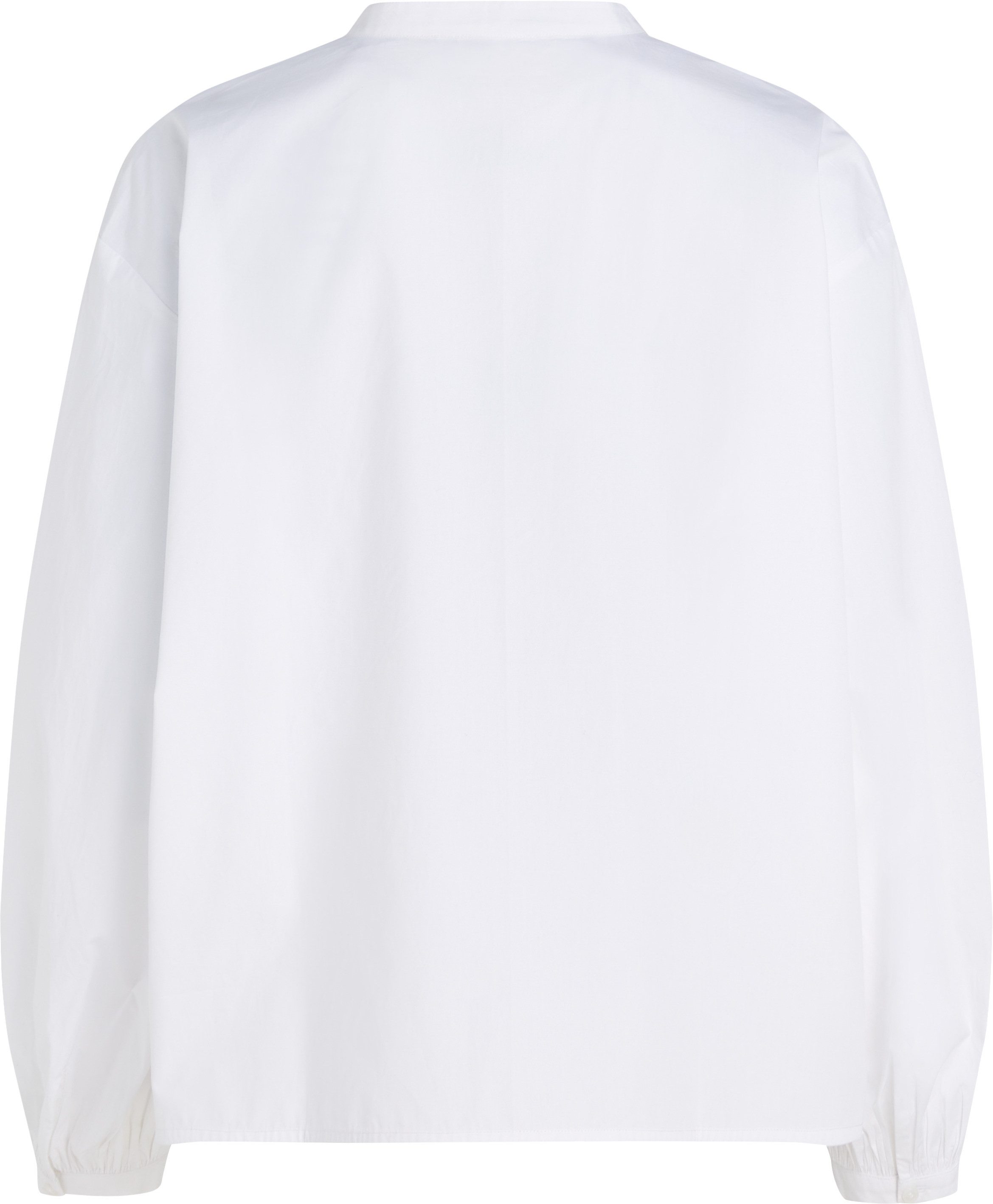 Tommy Hilfiger Blouse met lange mouwen COTTON V-NECK BALLOON LS BLOUSE