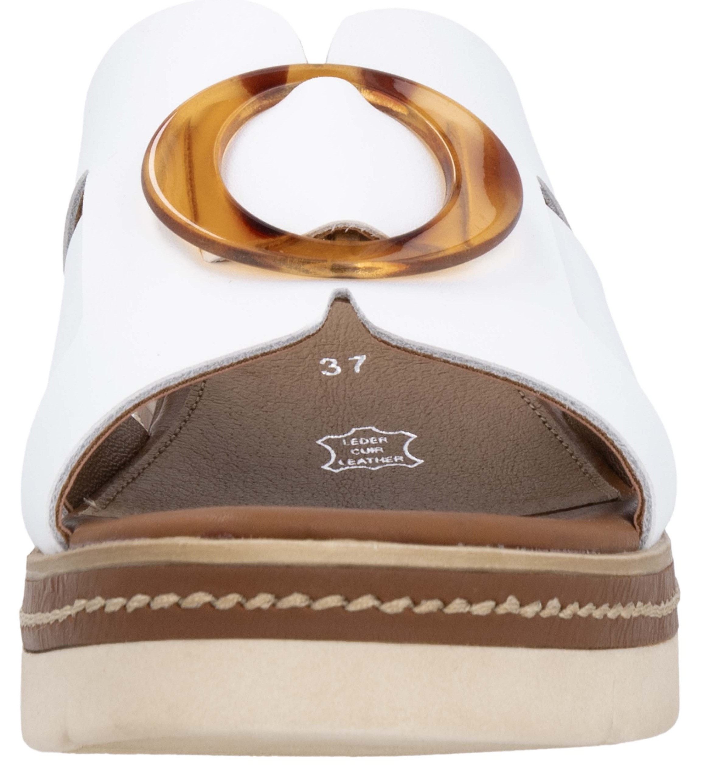 Remonte Slippers , wig hak, zomerschoen, instapschoen met mooie decoratieve gesp