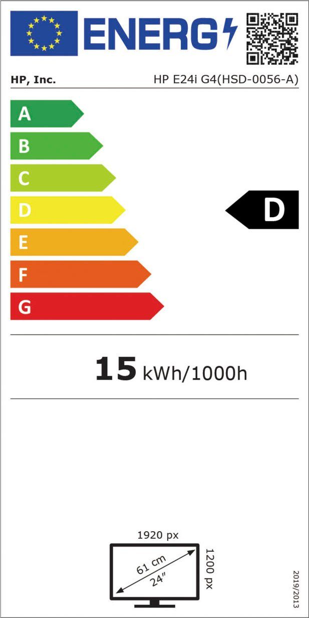 HP Ledscherm E24i G4, 60,96 cm / 24", WUXGA