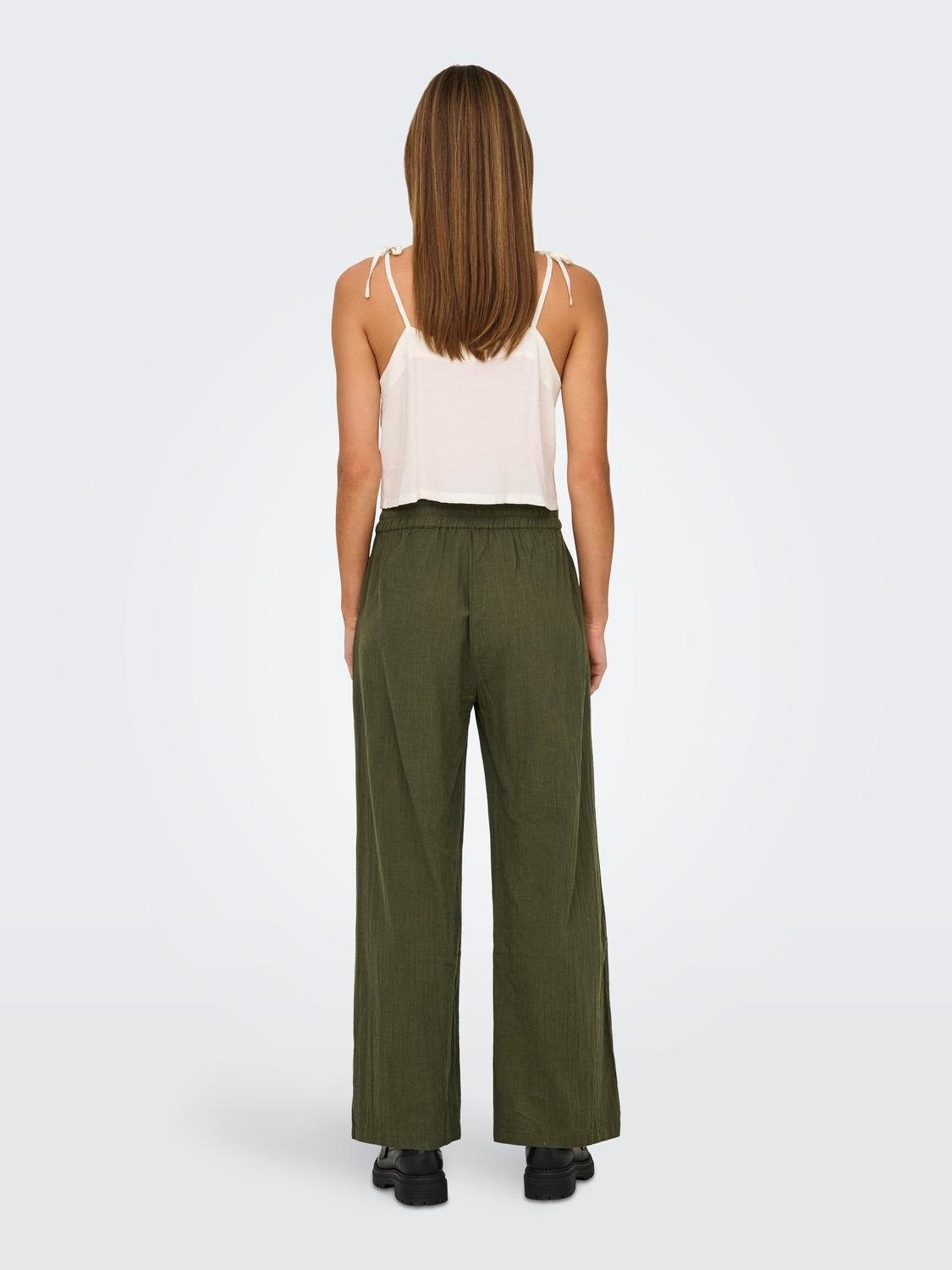Only Comfortbroek ONLTIZANA COTTON LOOSE PANTS WVN