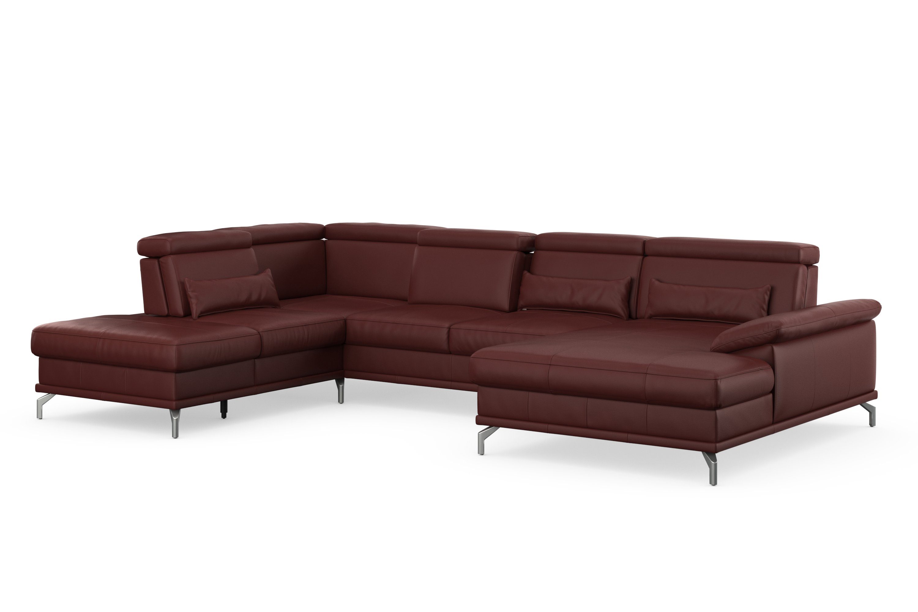 sit&more Zithoek Cabrio U-vorm, met zitdiepteverstelling, arm- en hoofdsteunverstelling