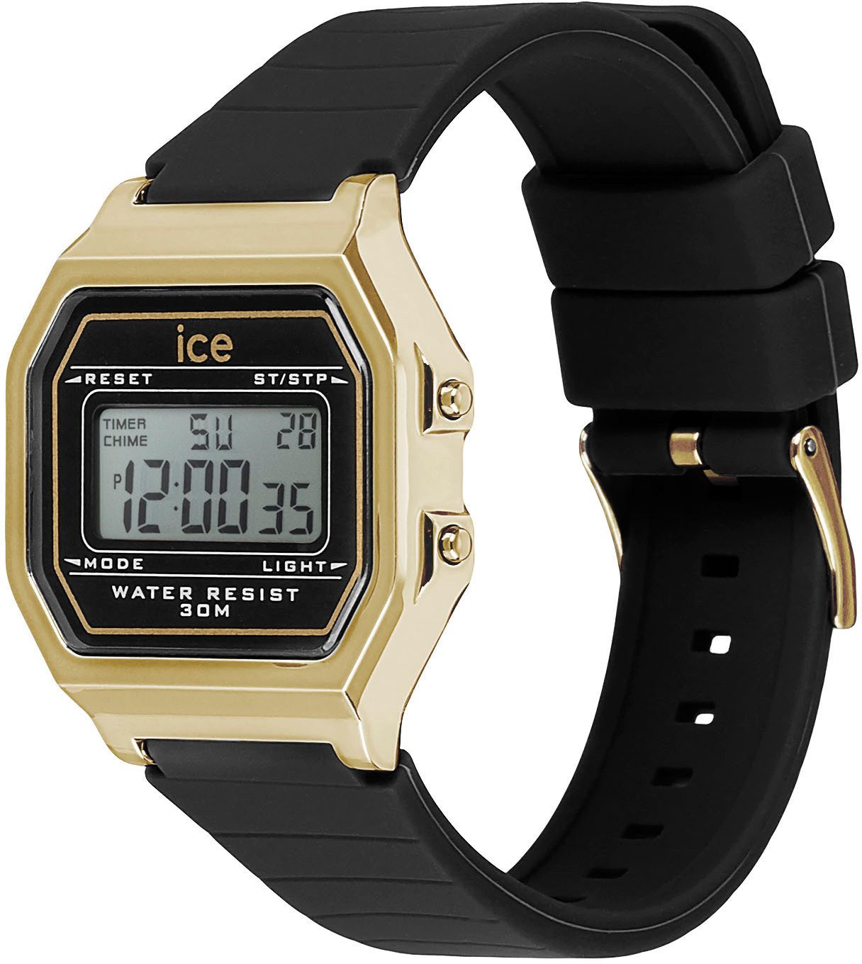 ice-watch Chronograaf ICE digit retro - Small Armbandhorloge, quartz, dameshorloge, siliconen armband, datum