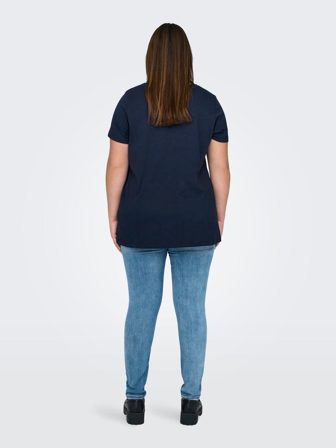 ONLY CARMAKOMA Shirt met V-hals CARBONNIE LIFE S/S V A-SHAPE TEE NOOS