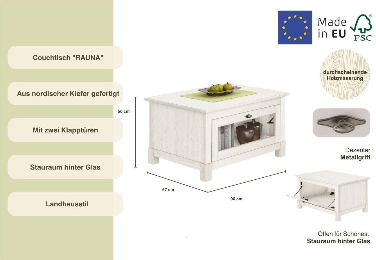 Home affaire Salontafel Rauna Breedte 90 cm.