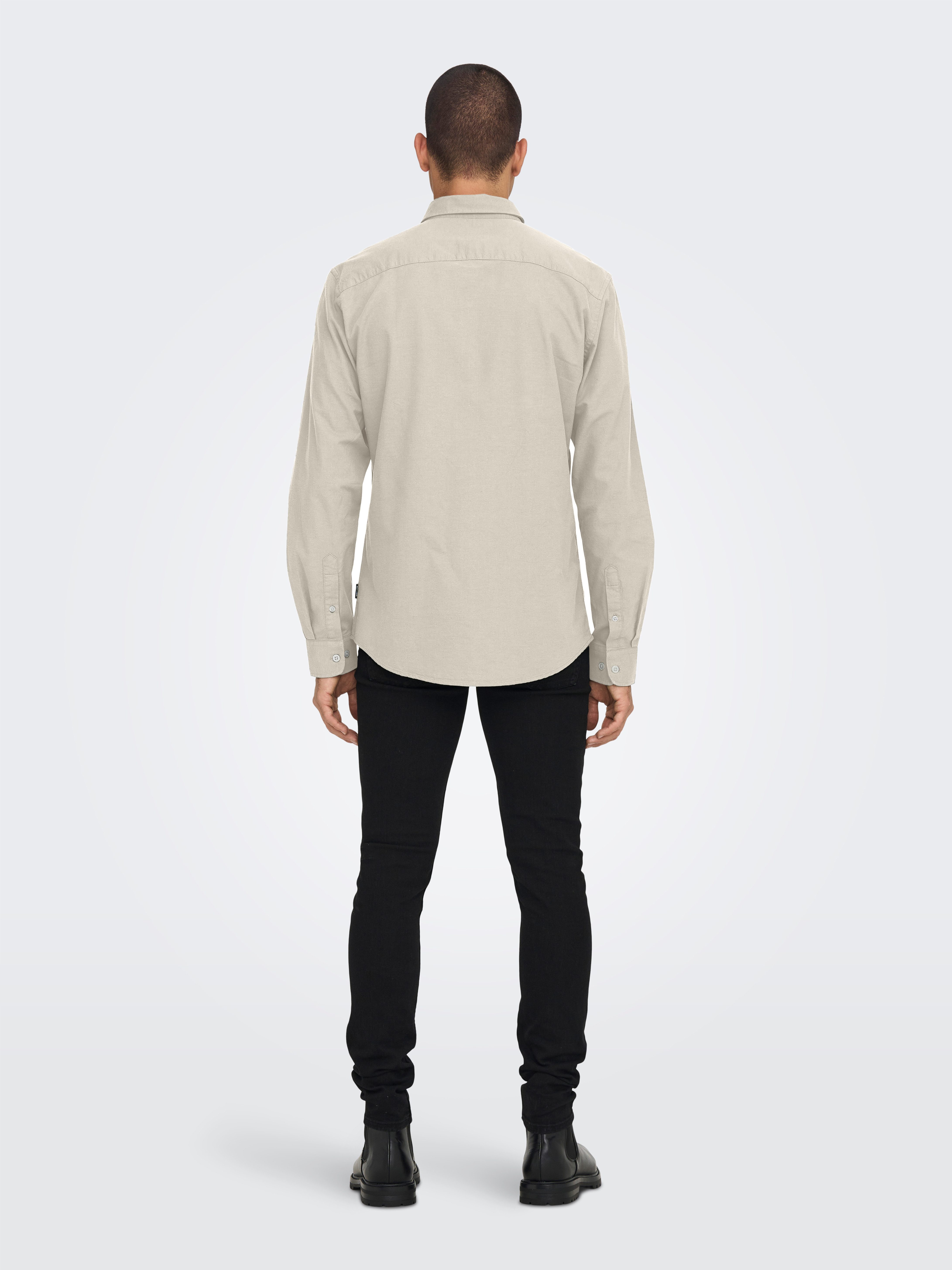 ONLY & SONS Overhemd met lange mouwen ONSALVARO SLIM LS OXFORD SHIRT NOOS