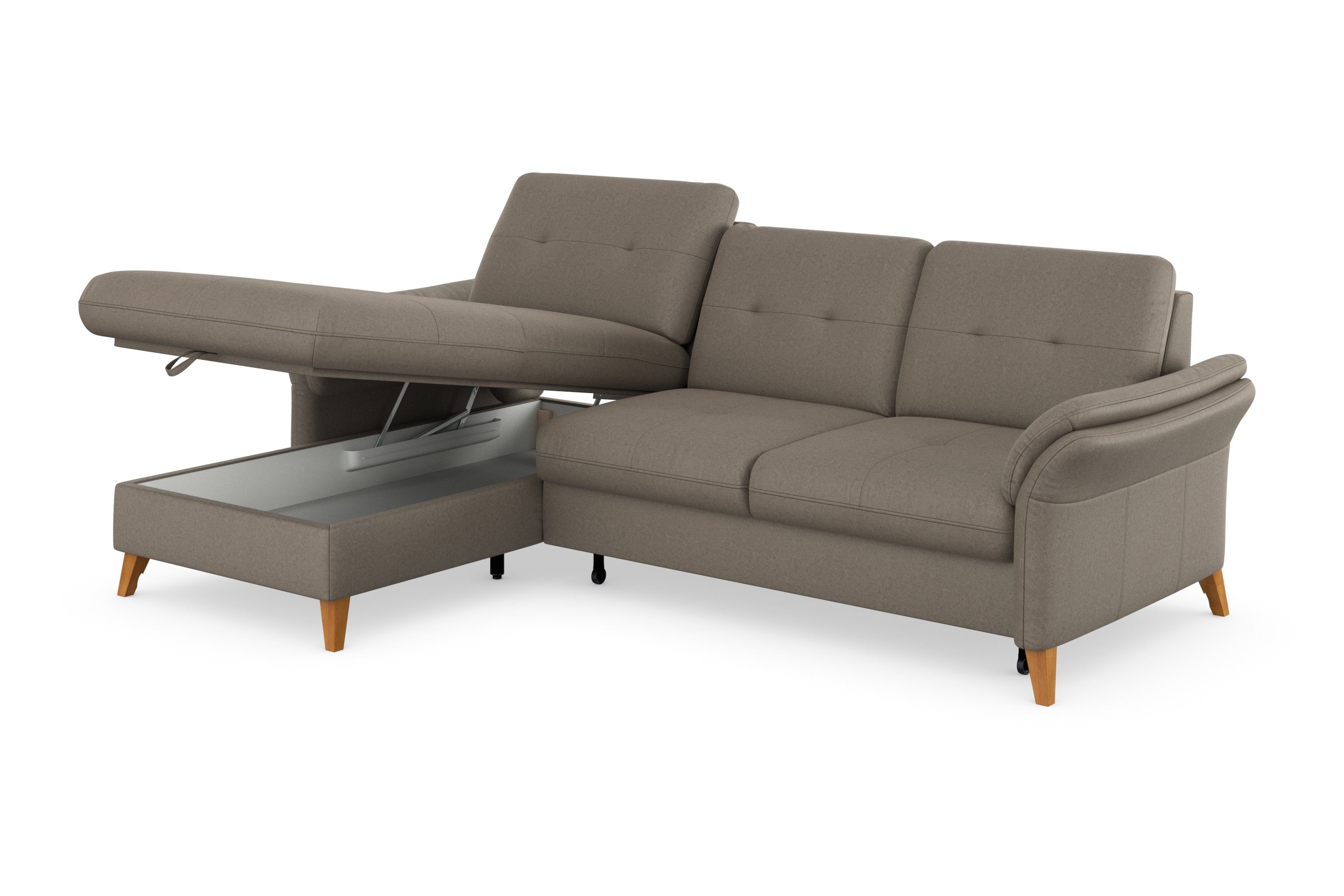 sit&more Hoekbank Göteborg Zitdiepteverstelling en binnenvering, naar keuze met slaapfunctie