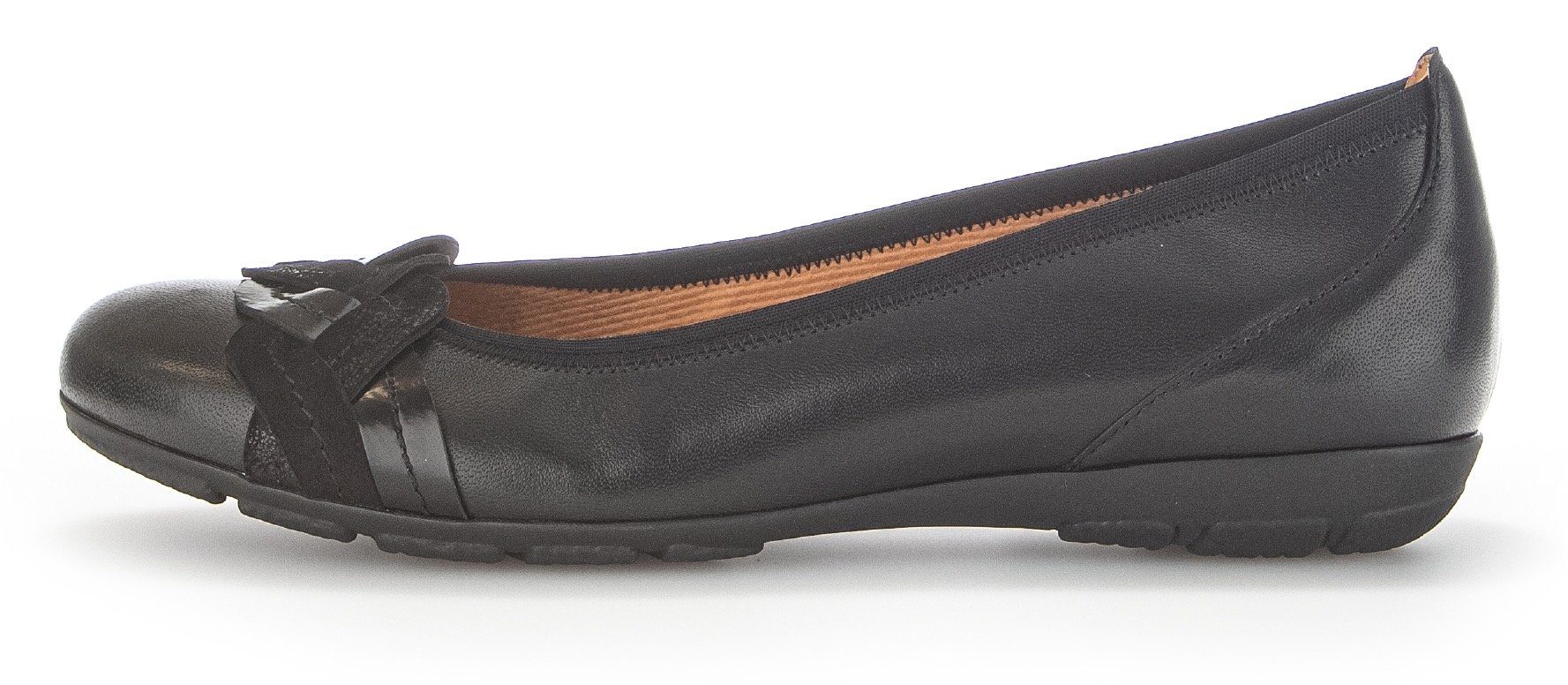 Gabor Ballerina's Platte schoenen, slippers met modieuze decoratieve gesp