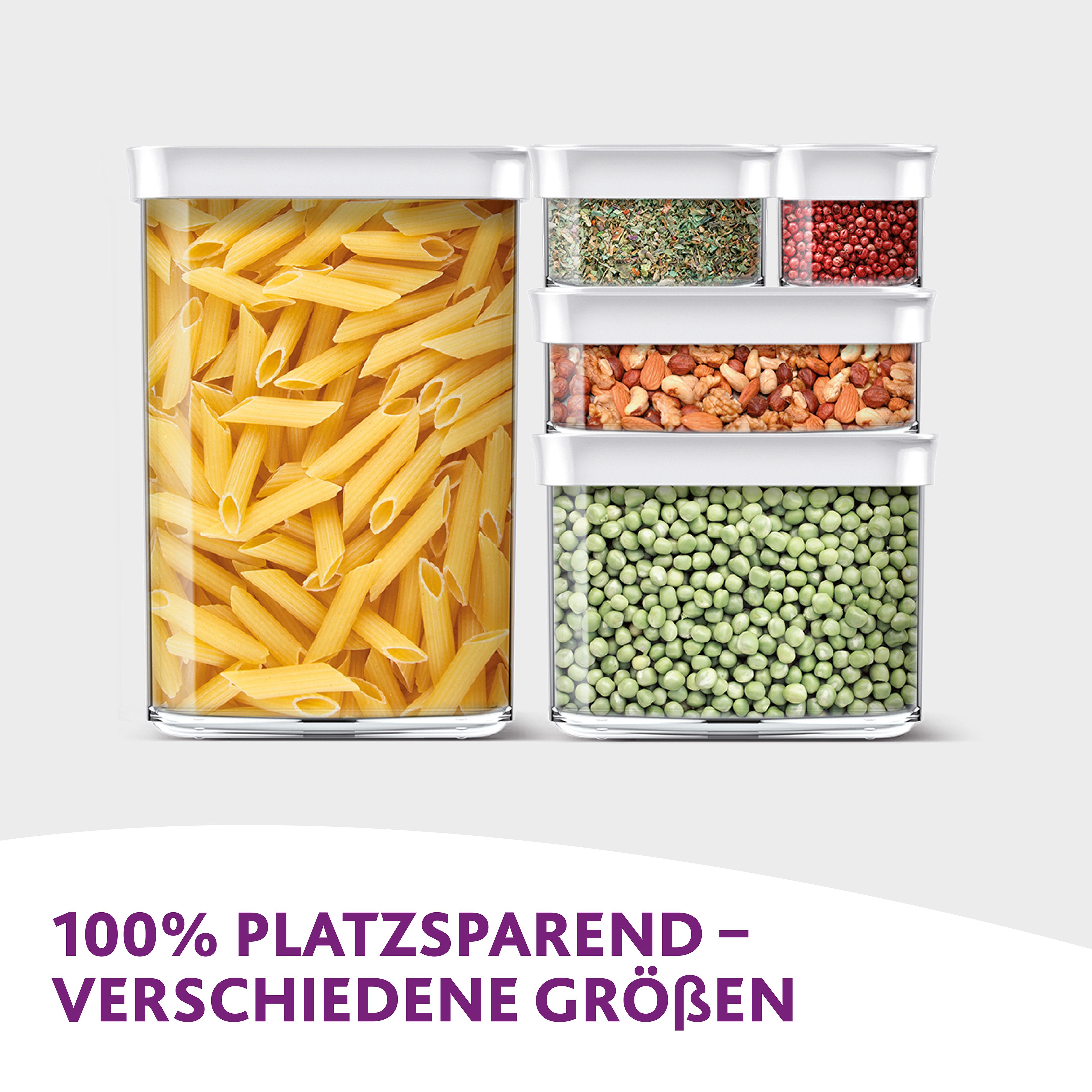 Emsa Voorraadbus OPTIMA 1,1 liter, rechthoekig, stapelrand, ovenbestendig, lekvrij (2-delig)