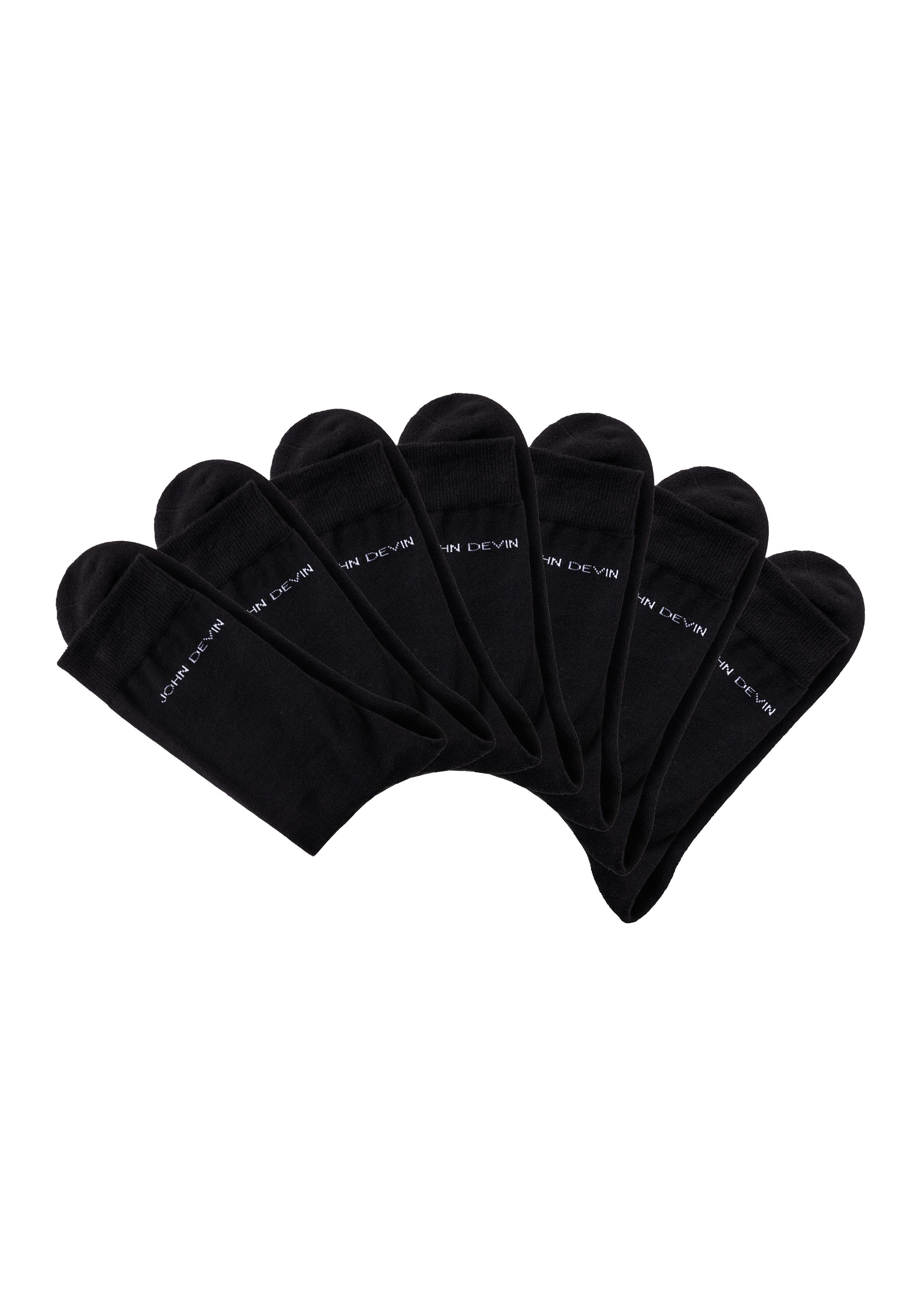 John Devin Basic sokken voor elke dag (set, 7 paar)