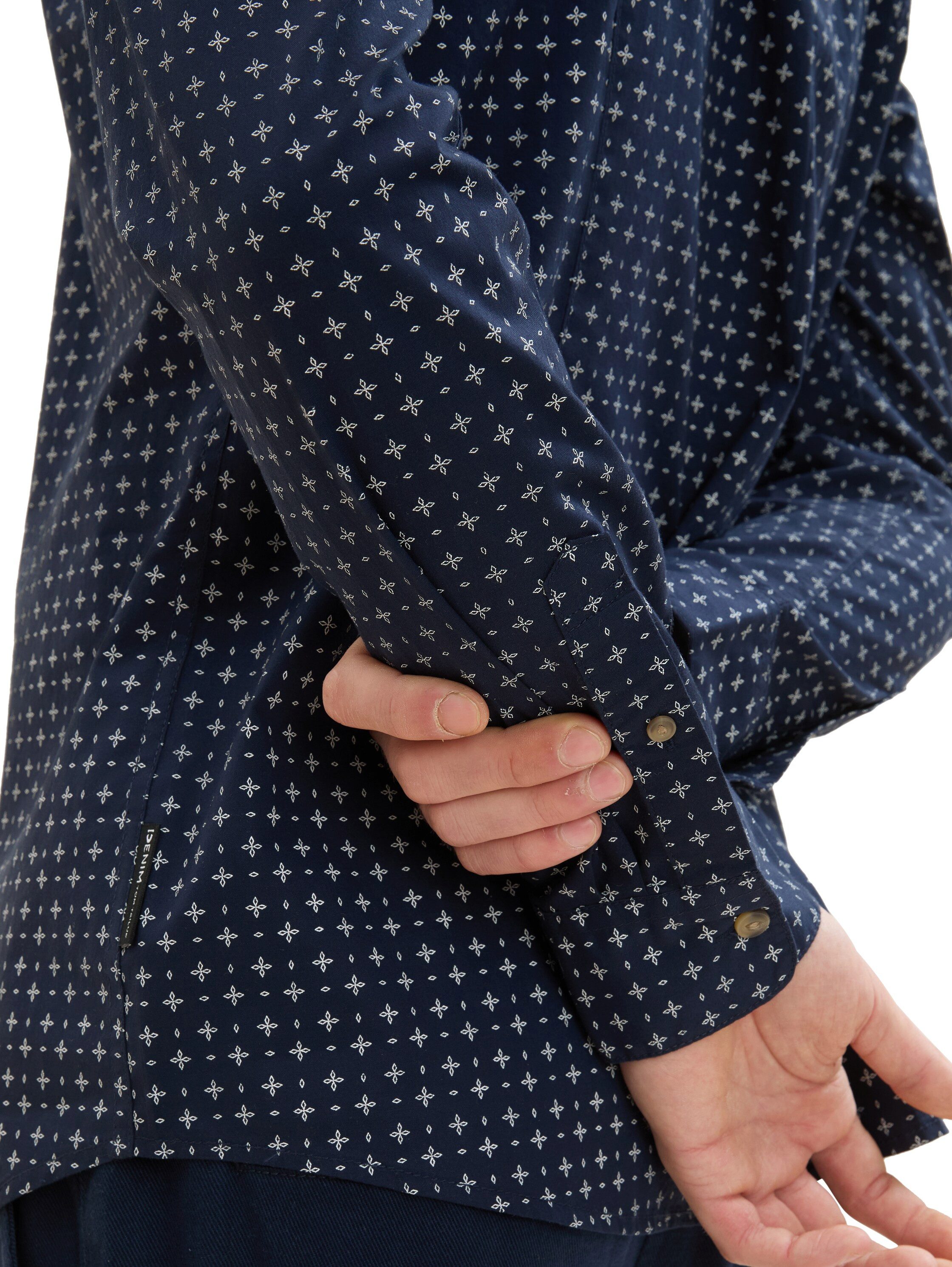 Tom Tailor Denim Overhemd met lange mouwen POPLIN met gestreept patroon