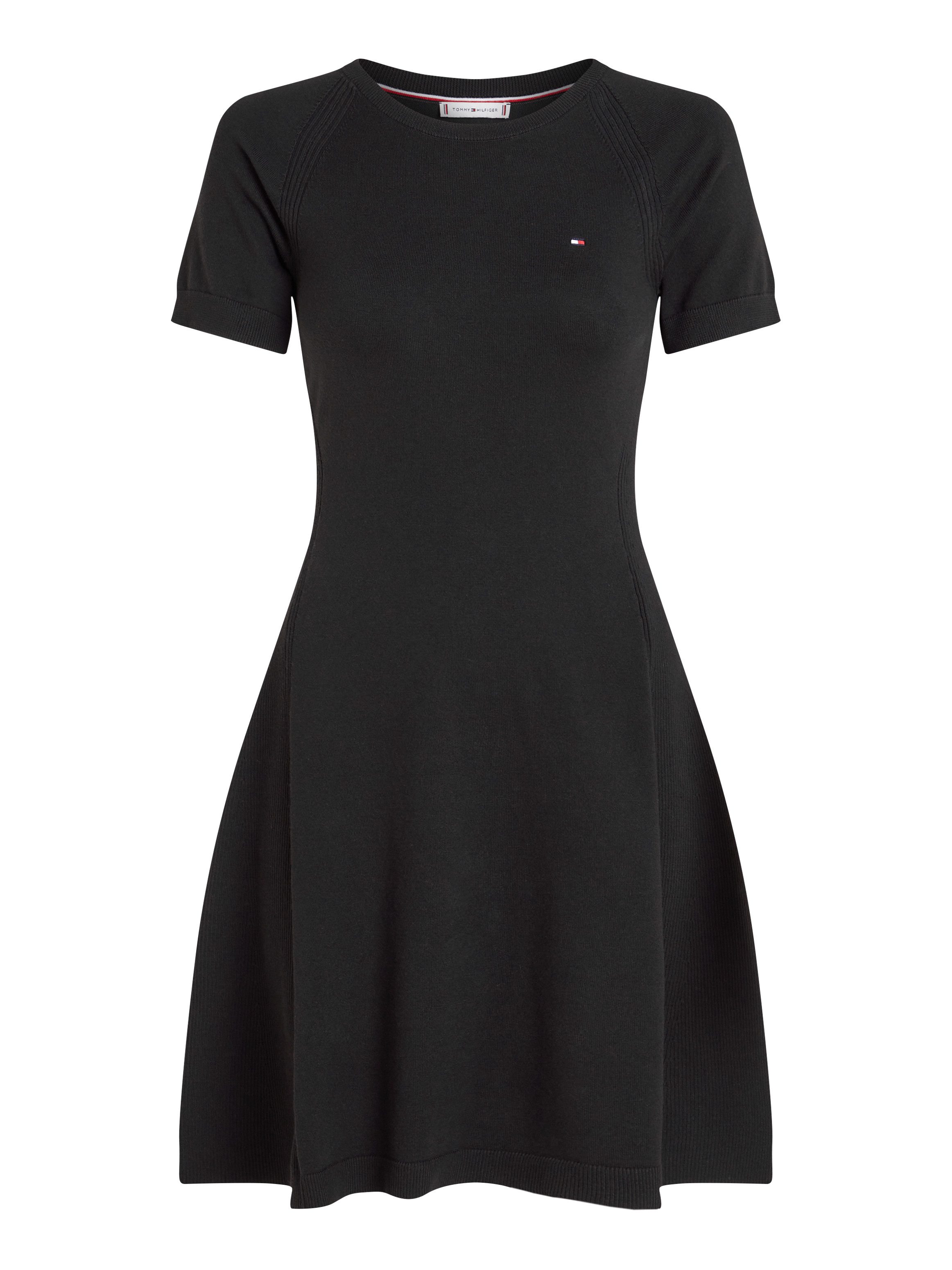 Tommy Hilfiger Jerseyjurk CO JERSEY STITCH F&F DRESS met logoborduursel op borsthoogte