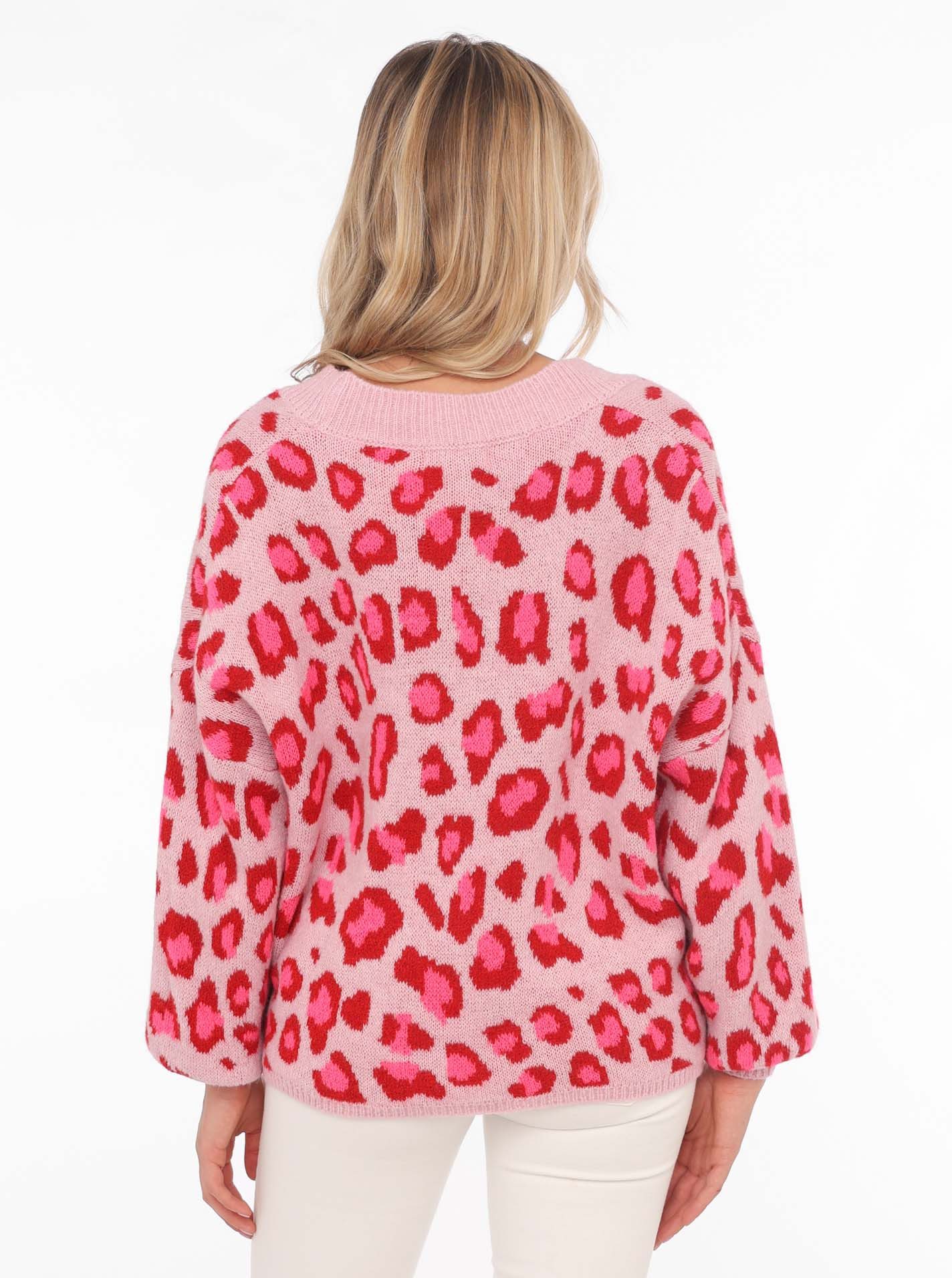 Zwillingsherz Vest Big Leo met knopen en opvallend leo-patroon, one size