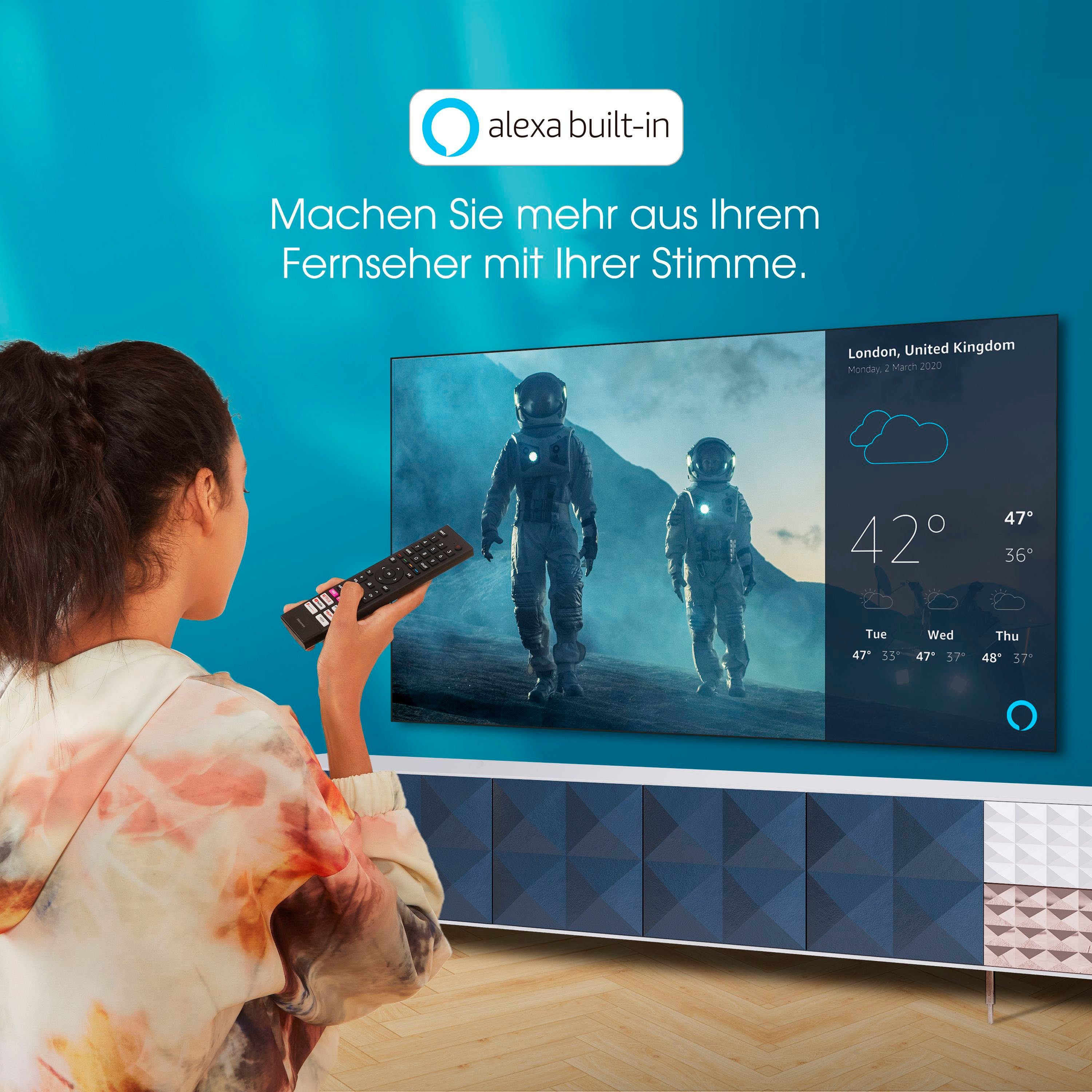 Hisense Led-TV 58A6FG, 146 cm / 58", 4K Ultra HD, Smart TV, Triple-tuner DVB-C/S/ S2/ T/ T2,Frameless,Alexa Built-in,DTS Virtual X