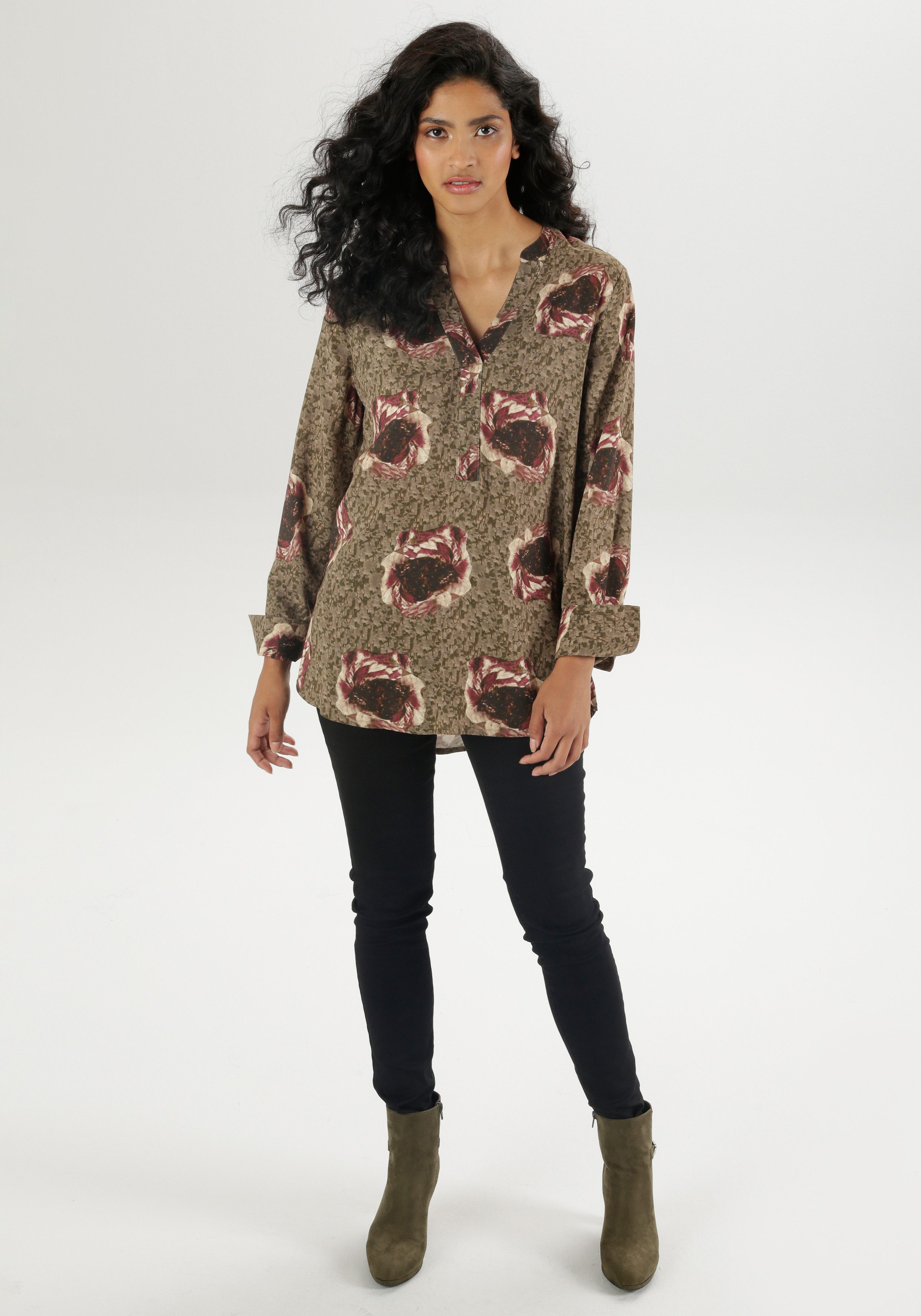 Aniston SELECTED Lange blouse met asymmetrische snit: achter langer dan voor