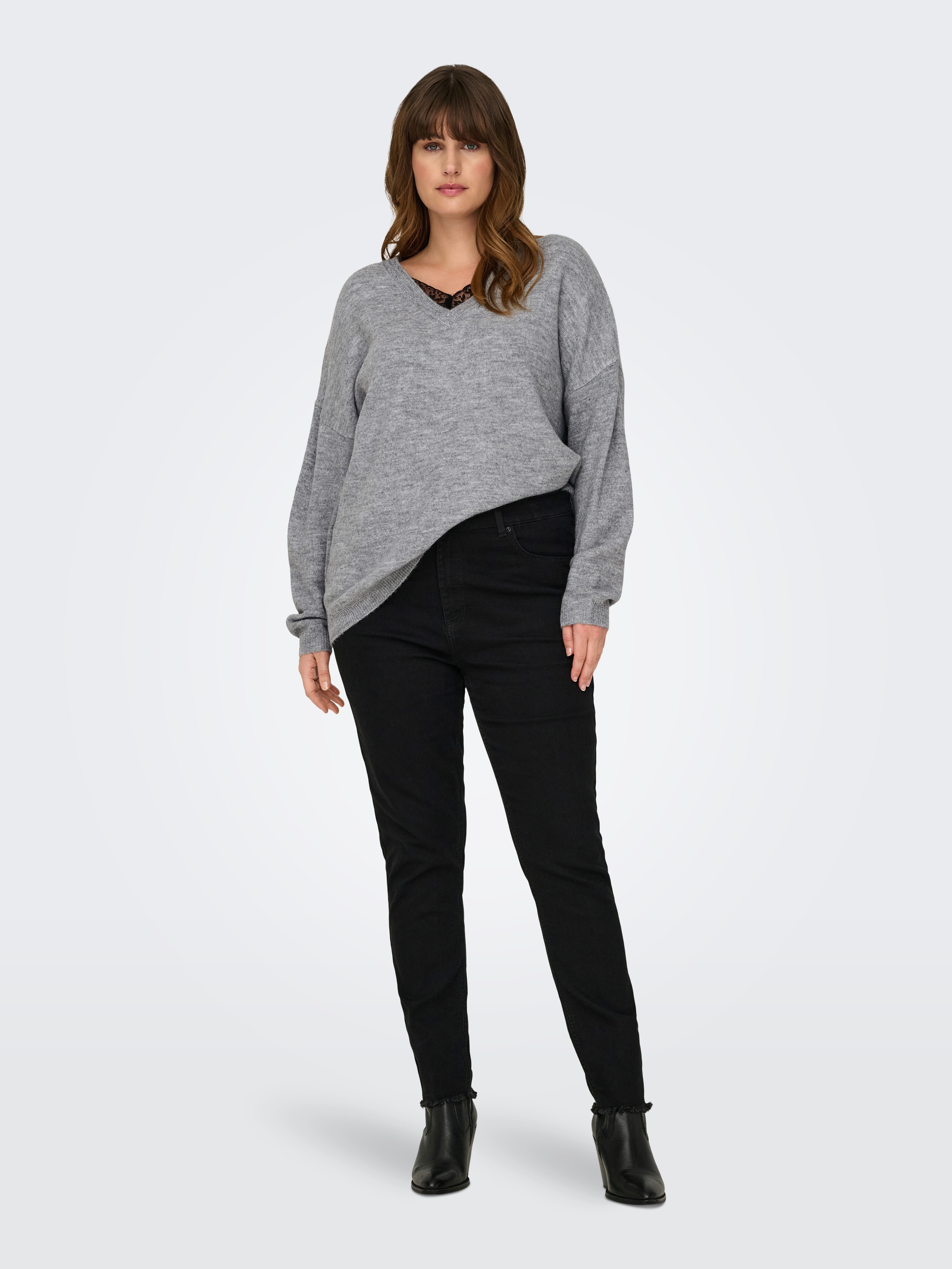 ONLY CARMAKOMA Gebreide trui CARMANIFESTA LS REVERS.PULLOVER KNT BF