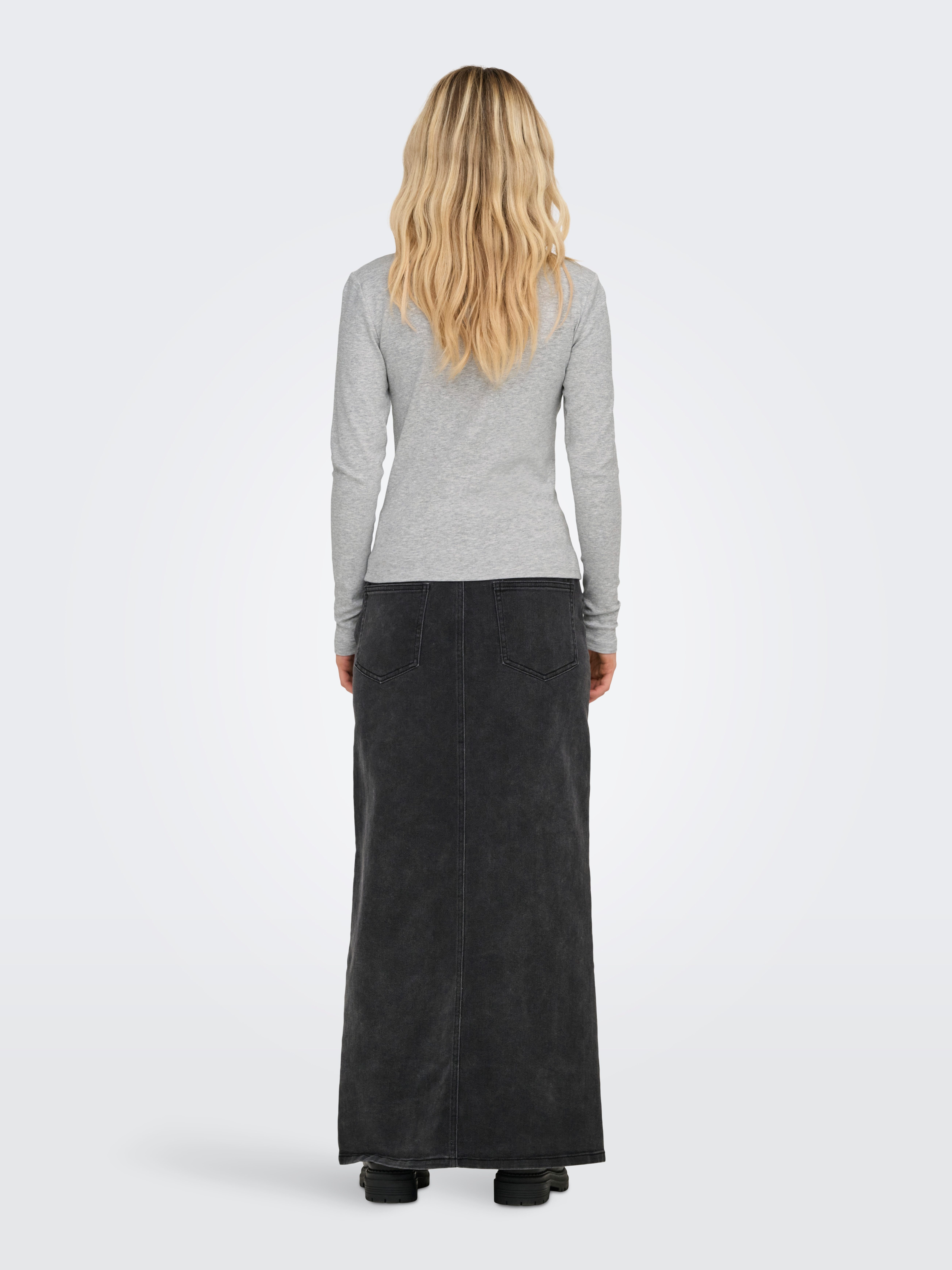 Only Shirt met lange mouwen ONLRILEY O-NECK L S TOP JRS
