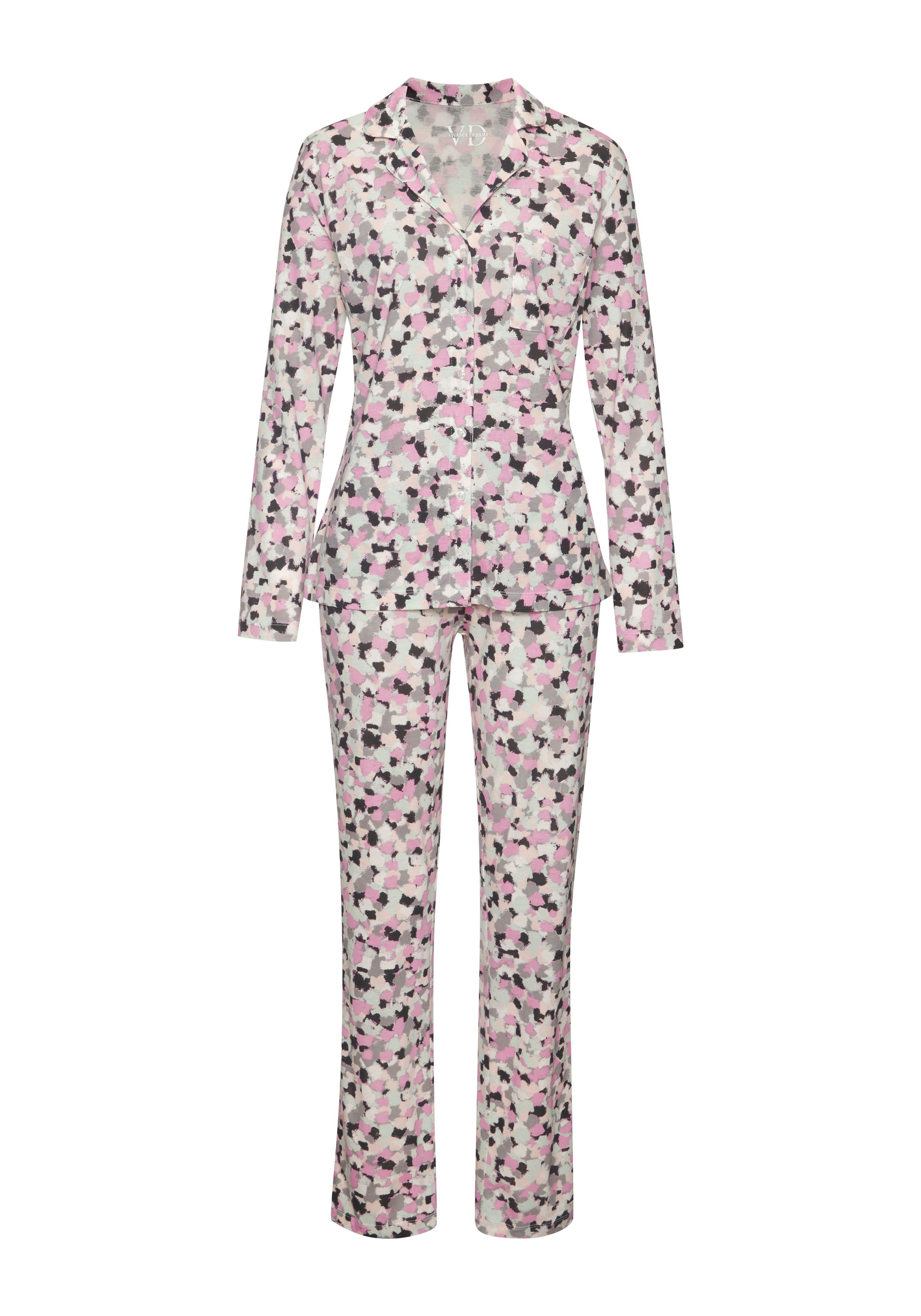 Vivance Dreams Pyjama met aquarel patroon (2-delig)