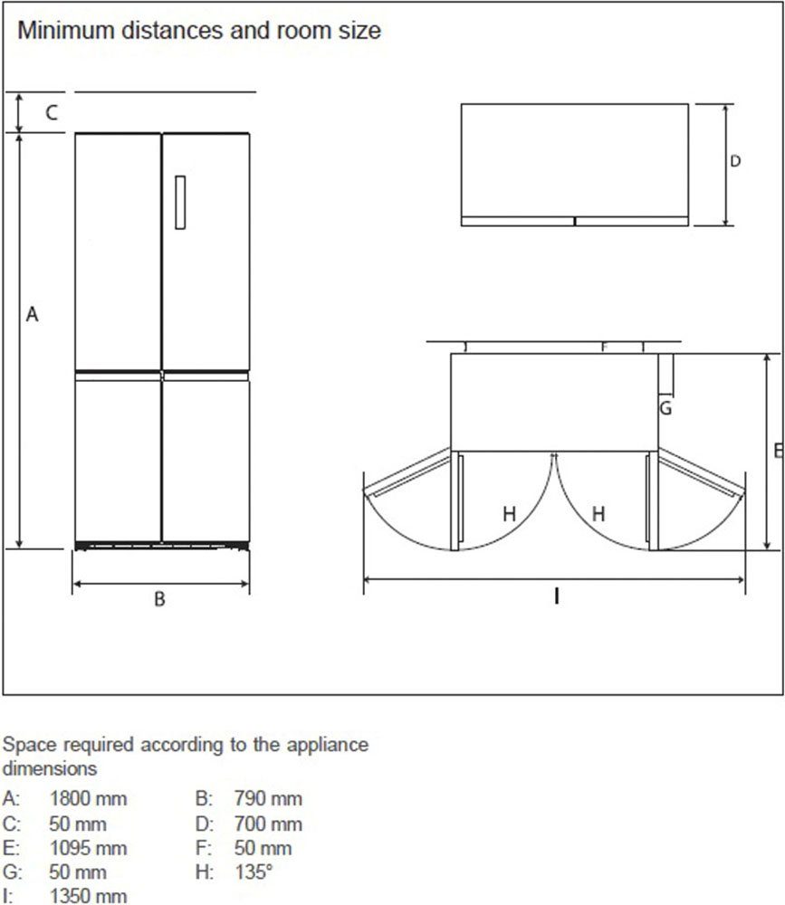 Hanseatic MultiDoor HCDC18080CI NoFrost, display, deuralarm