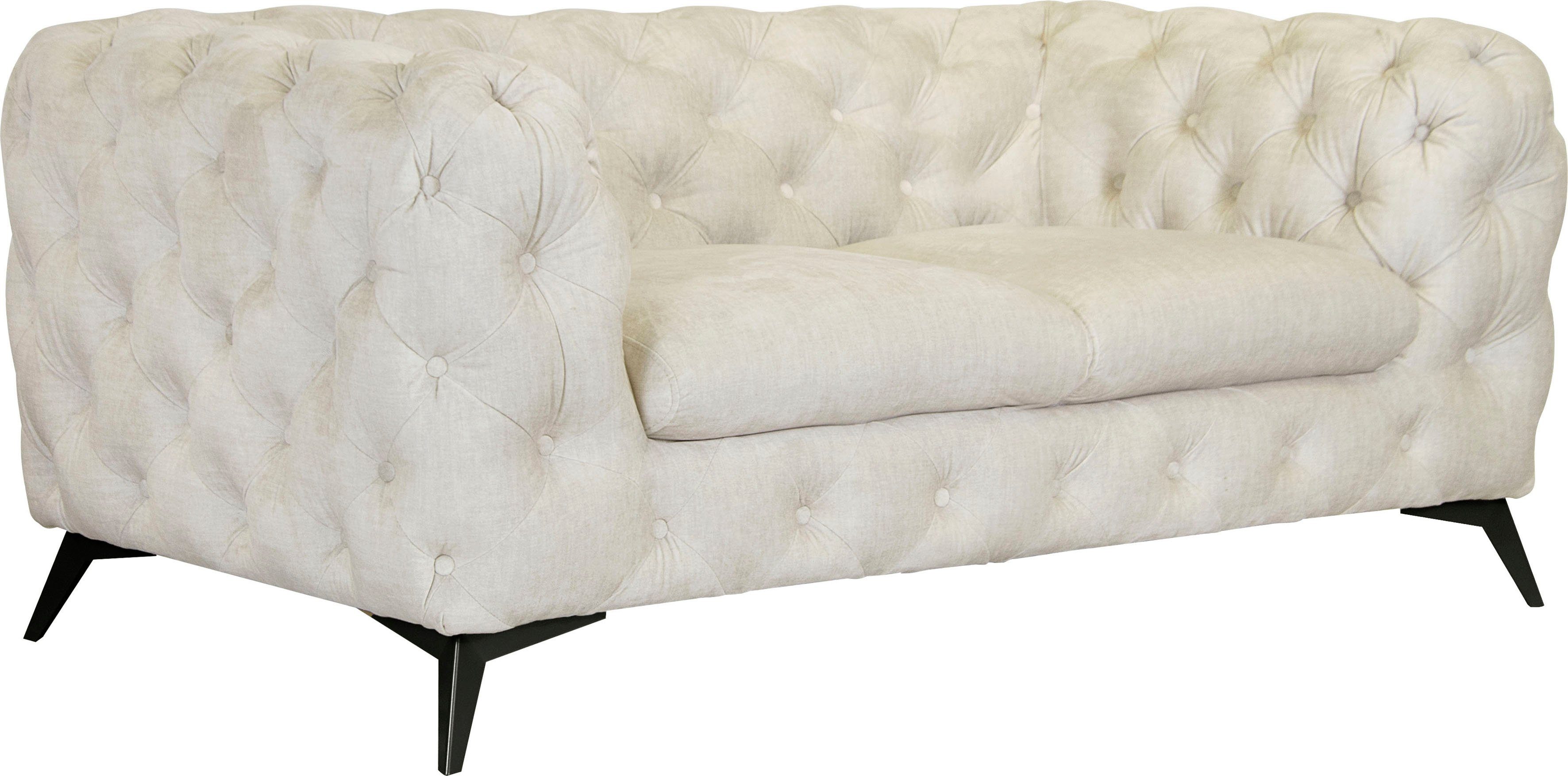 Leonique Chesterfield-bank Glynis luxueuze capitonnage, moderne chesterfield look, kleur van de poten ter keuze