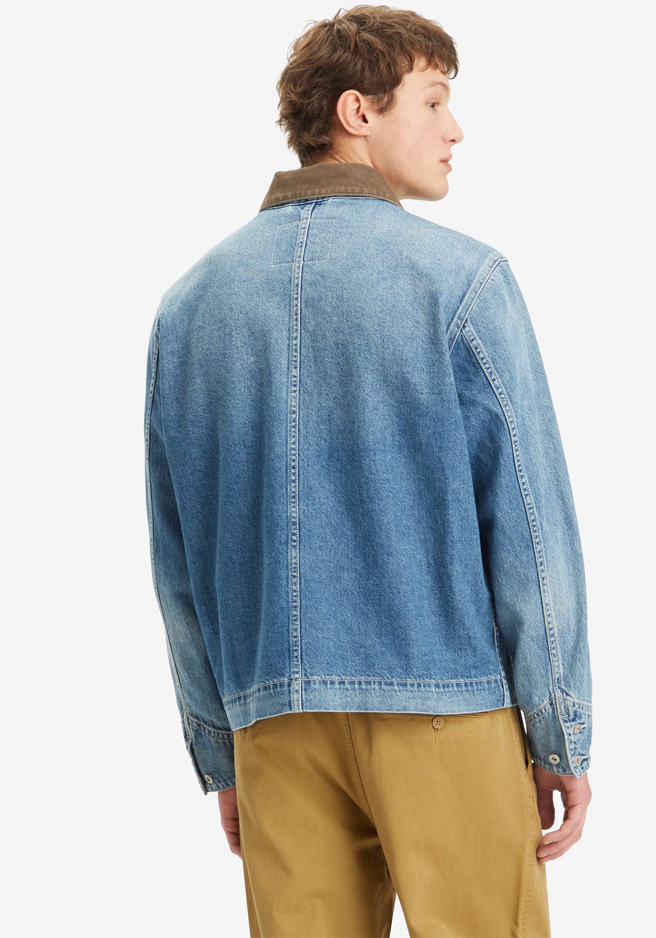 Levi's Jeansjack FULL ZIP MECHANICS TRKR met rits en kraag met cord-inzet