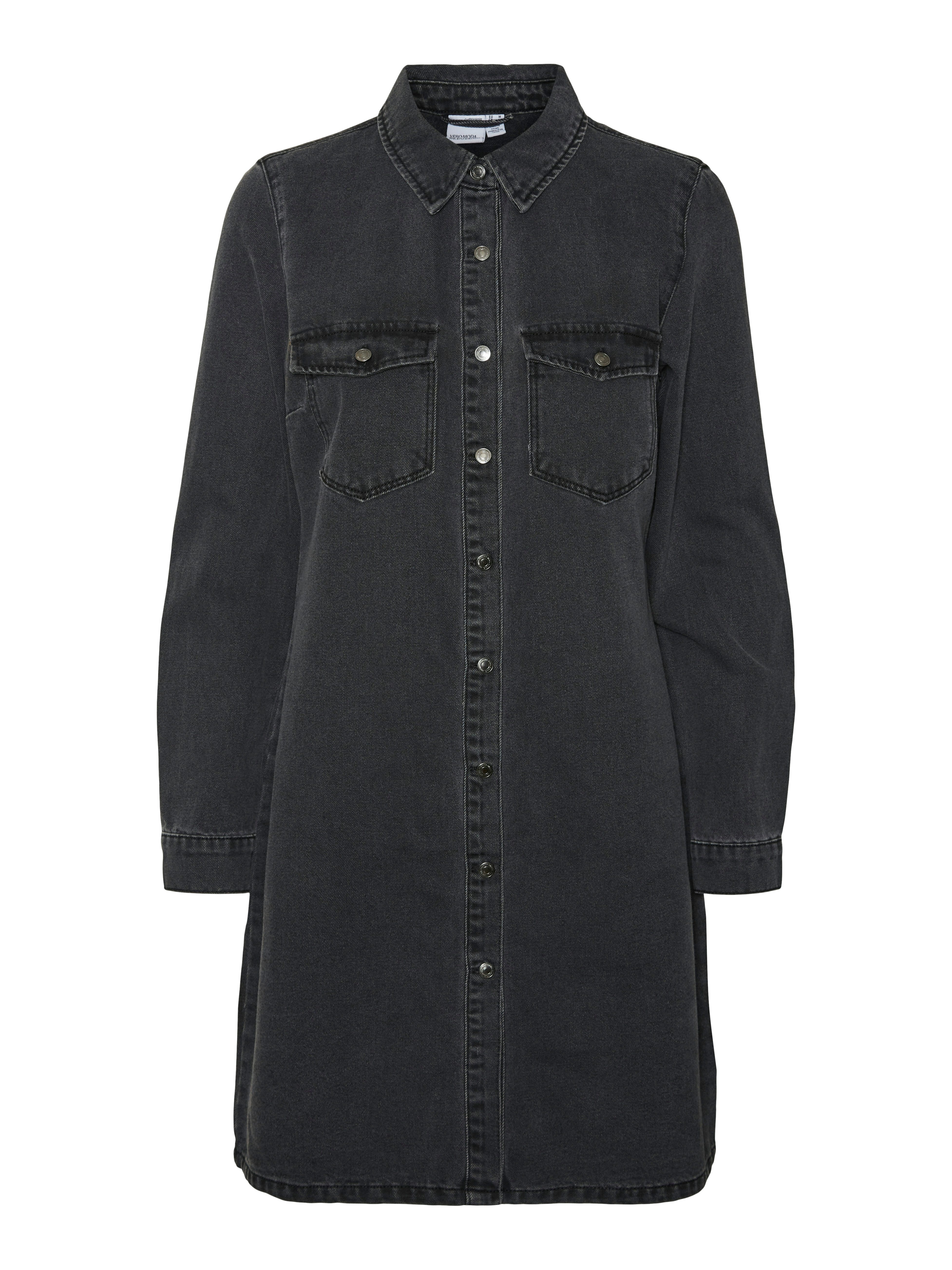 Vero Moda Jeans jurk VMJENNIE LS SHORT DENIM DRESS GA NOOS