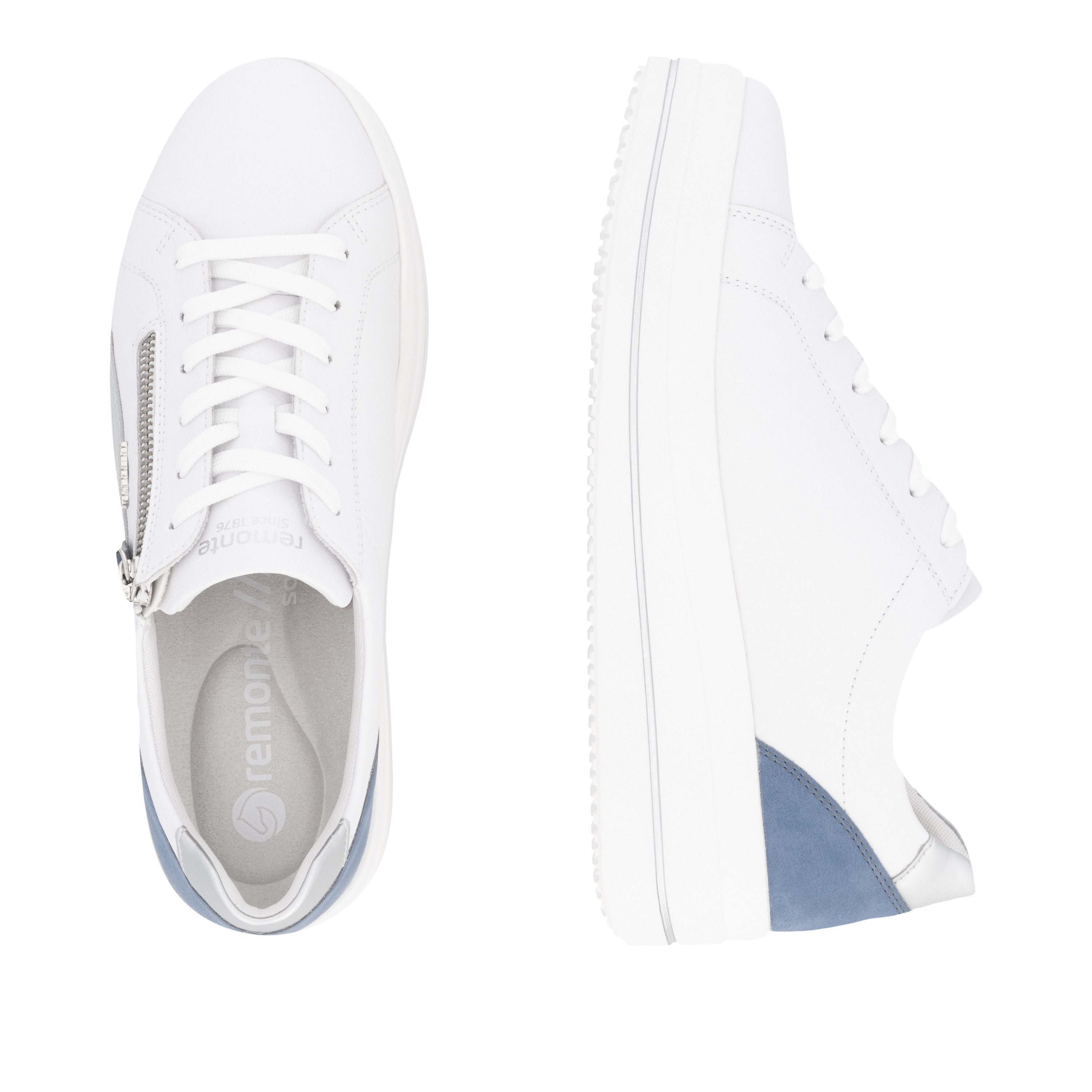 Remonte Plateausneakers ELLE-Collection , vrijetijdsschoen, lage schoen, veterschoen met zachte inlegzool