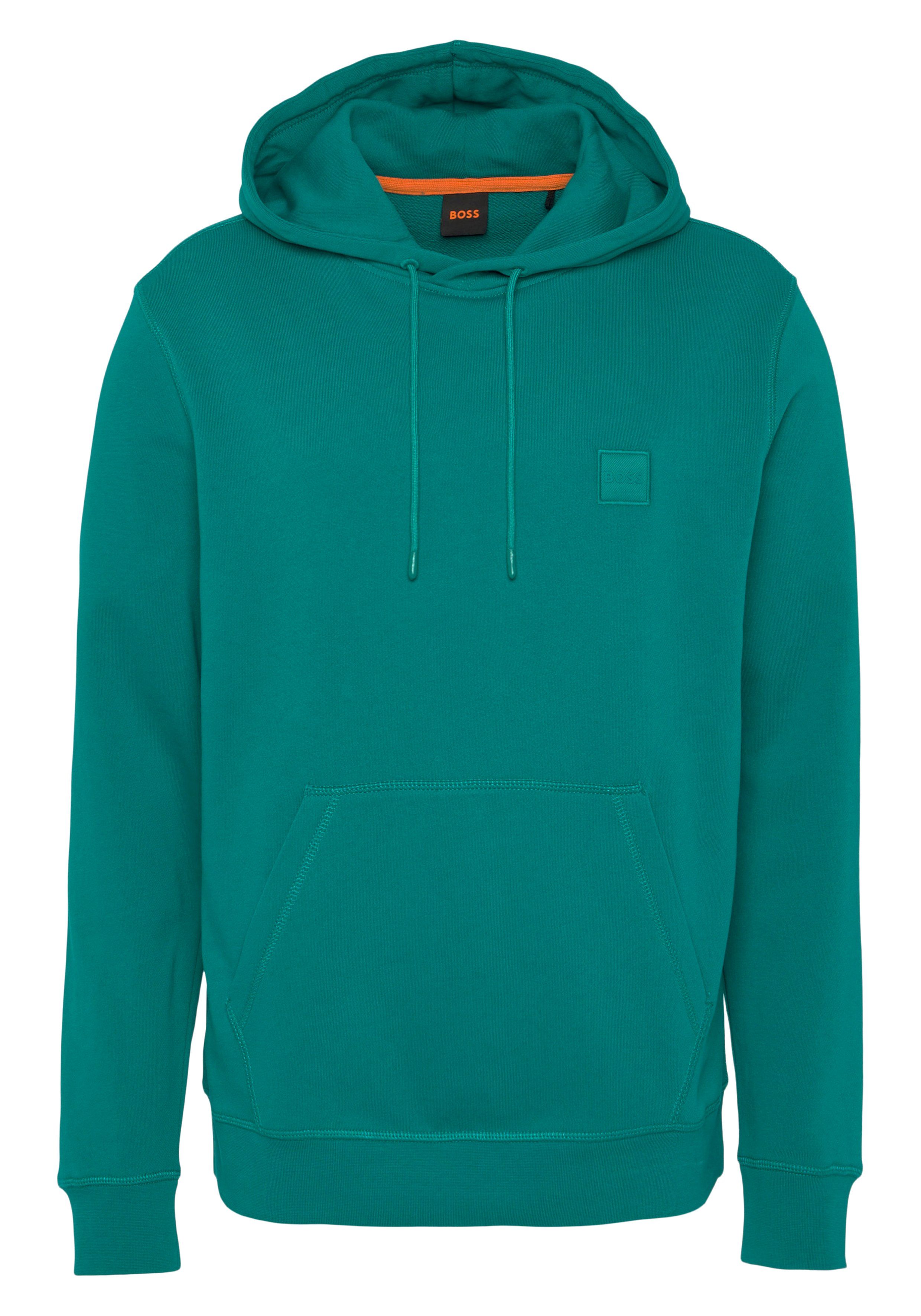 Hugo Boss Katoenen Boss Hoodie Green Heren