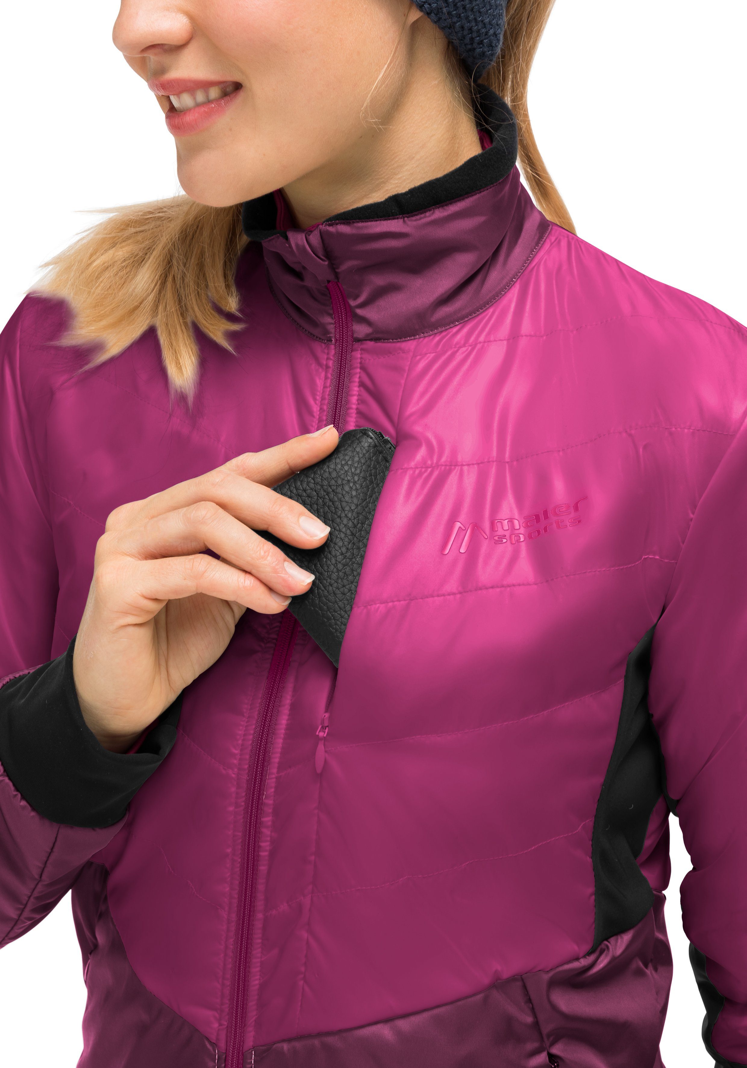 Maier Sports Ski-jack Skjoma Wool W Dames langlaufjas, gewatteerde outdoorjas met 3 ruime zakken