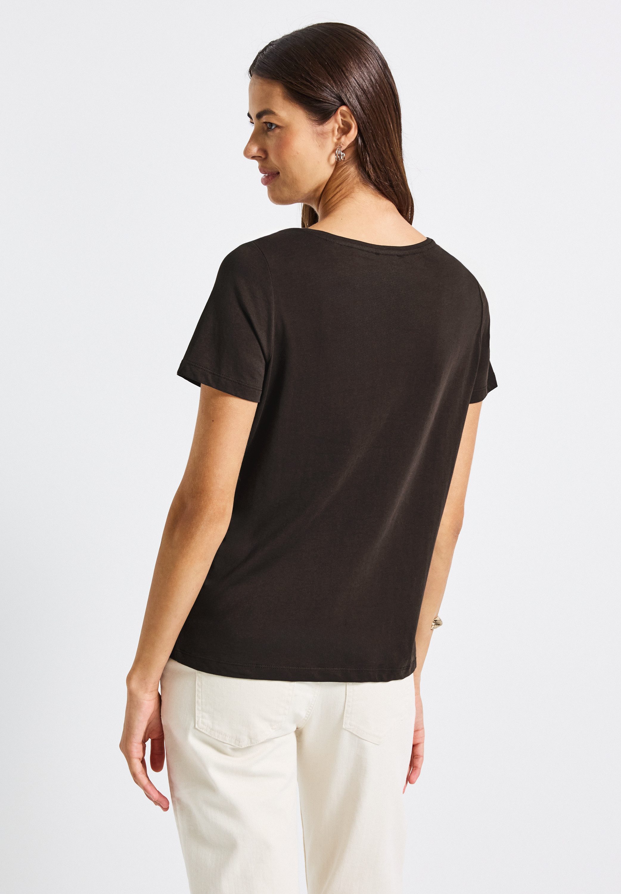 STREET ONE T-shirt met belettering artwork
