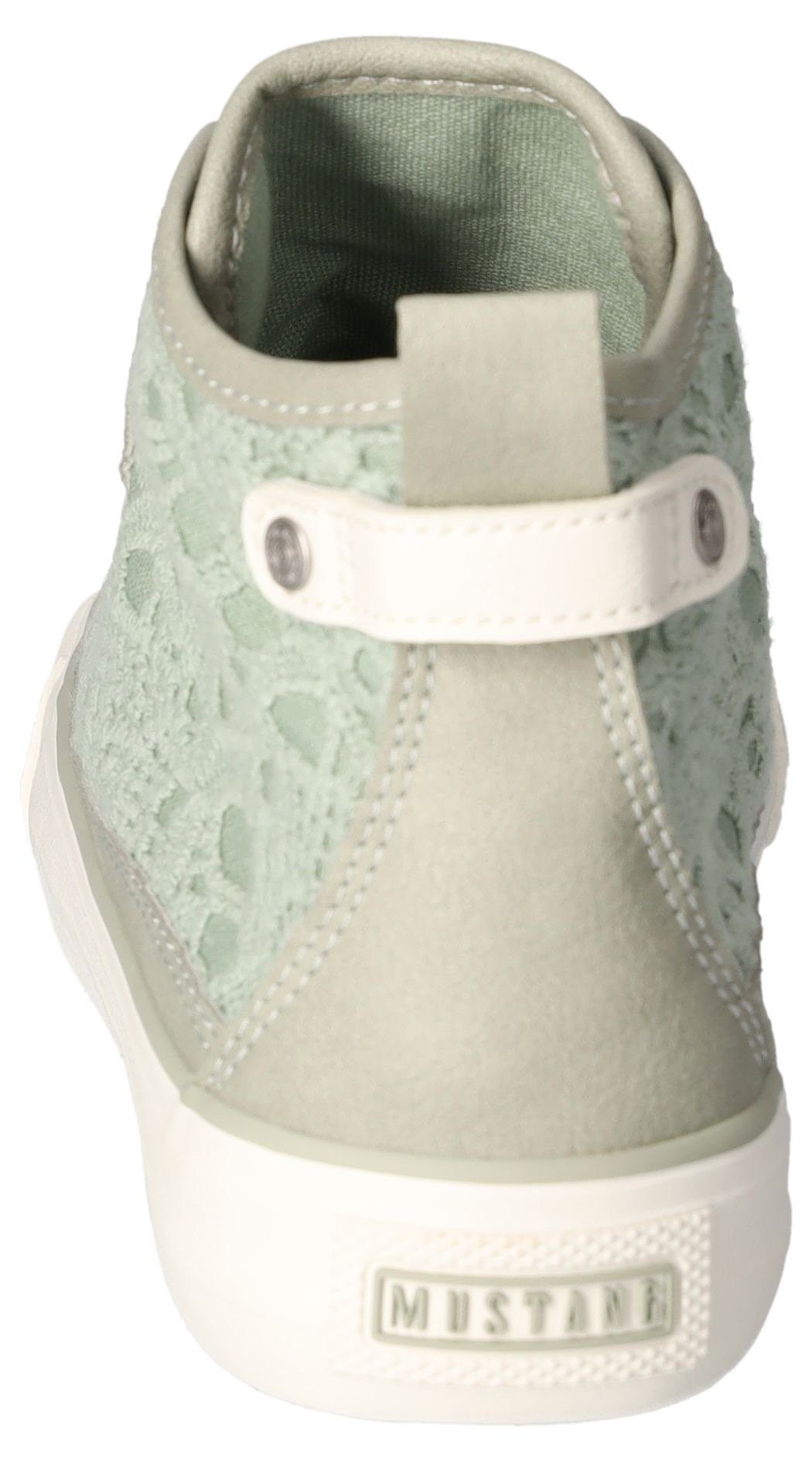Mustang Shoes Veterschoenen high top sneakers, vrijetijdsschoen met stijlvolle textielinzet