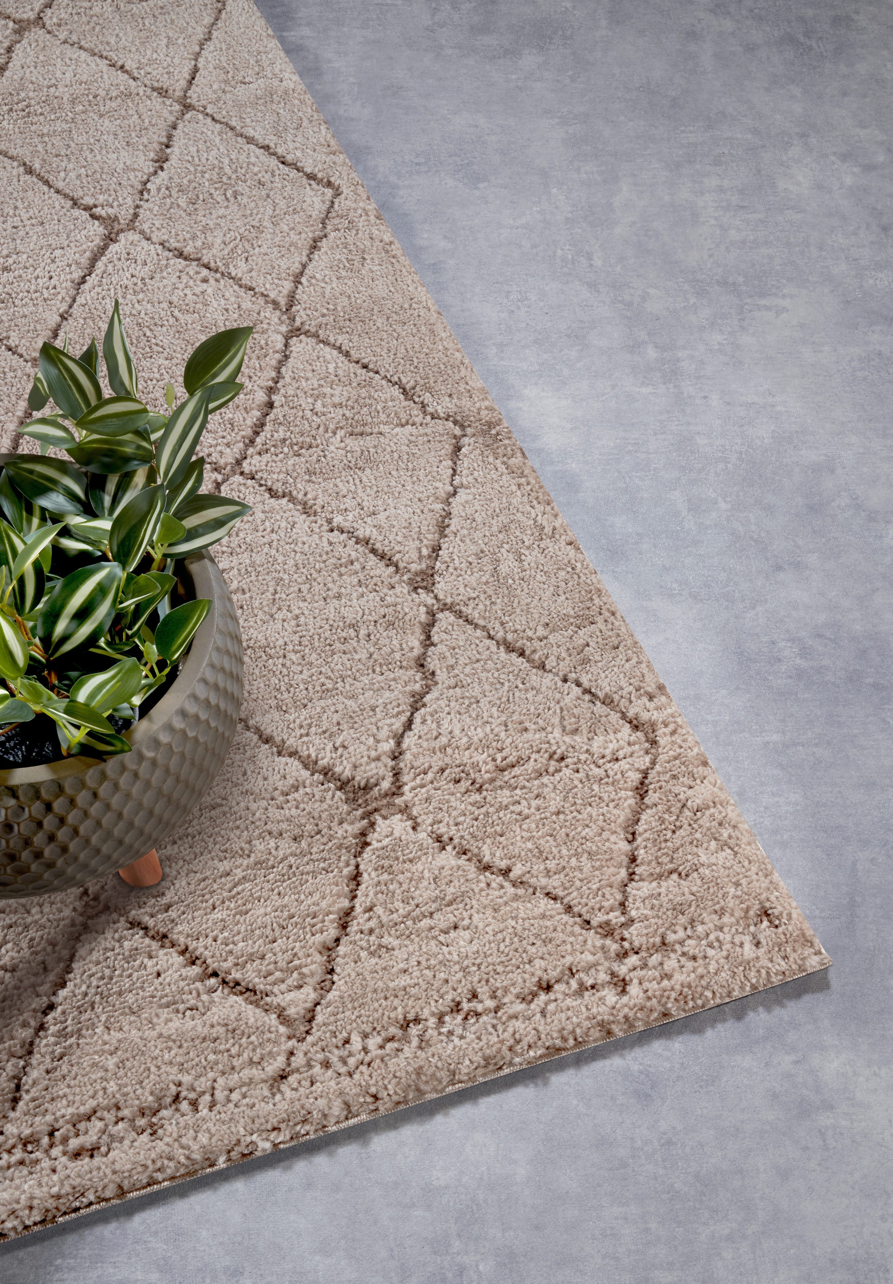 ELLE DECORATION Design-vloerkleed Perrotin Loper, shaggy, pluizig, zacht, hoogpolig, modern, hoog-laag effect