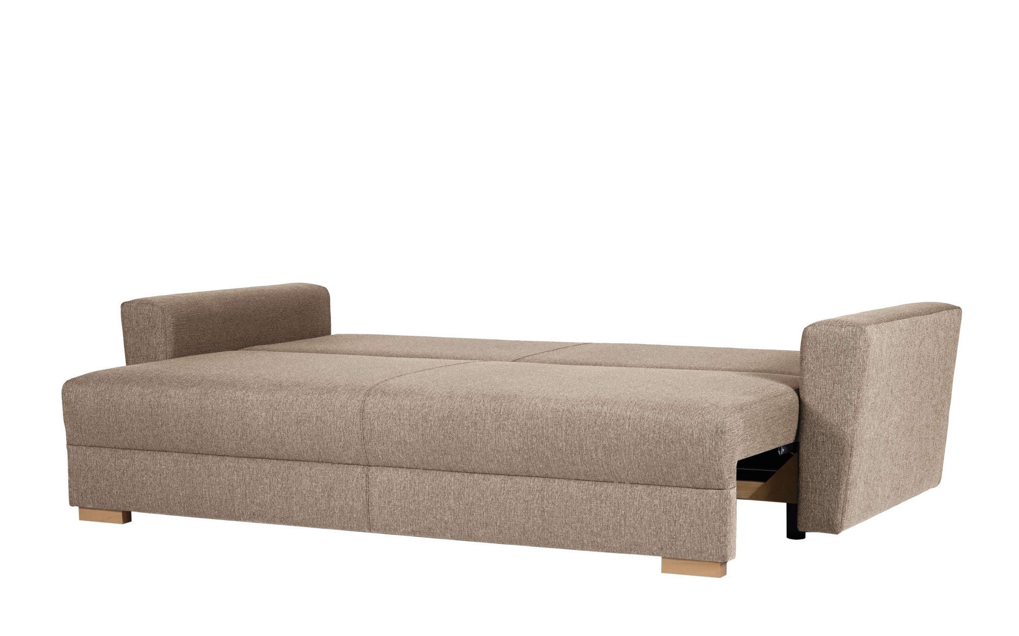 INOSIGN 3-zitsbank MAGHERA slaapbank met bedlade, van hoogwaardige afwerking met golfvering, corduroy en structuur bekleding, b/h/d 230/92,5/79 cm
