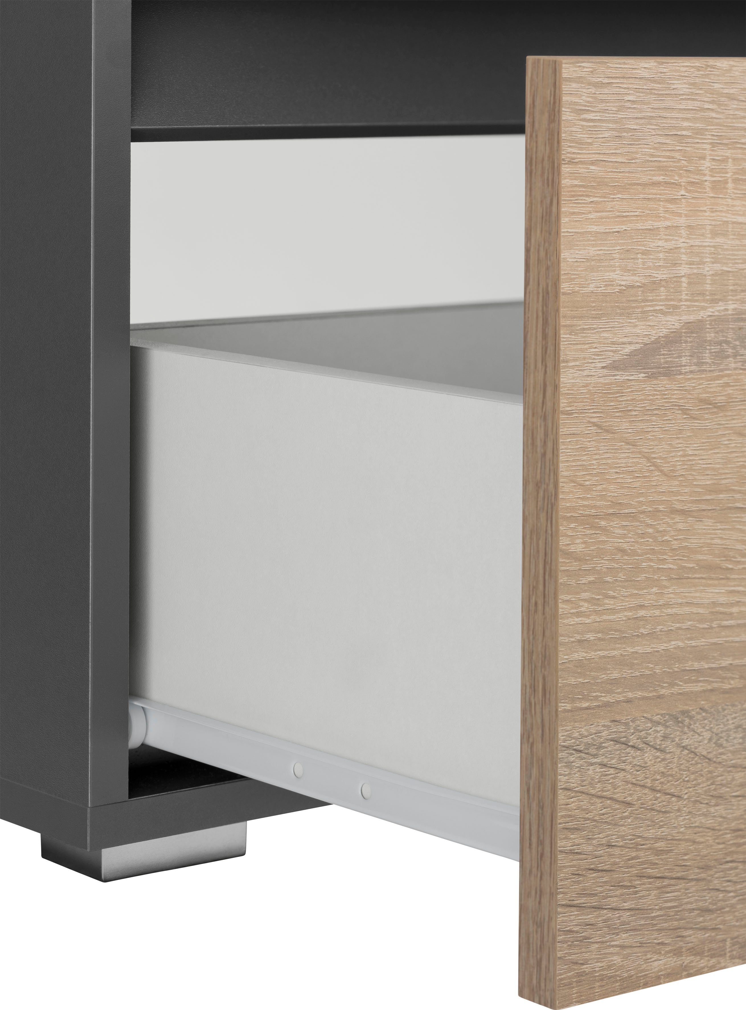 Home affaire Wastafelonderkast Wisla Sifon uitsparing, push-to-open functie, breedte 60 cm, hoogte 55 cm