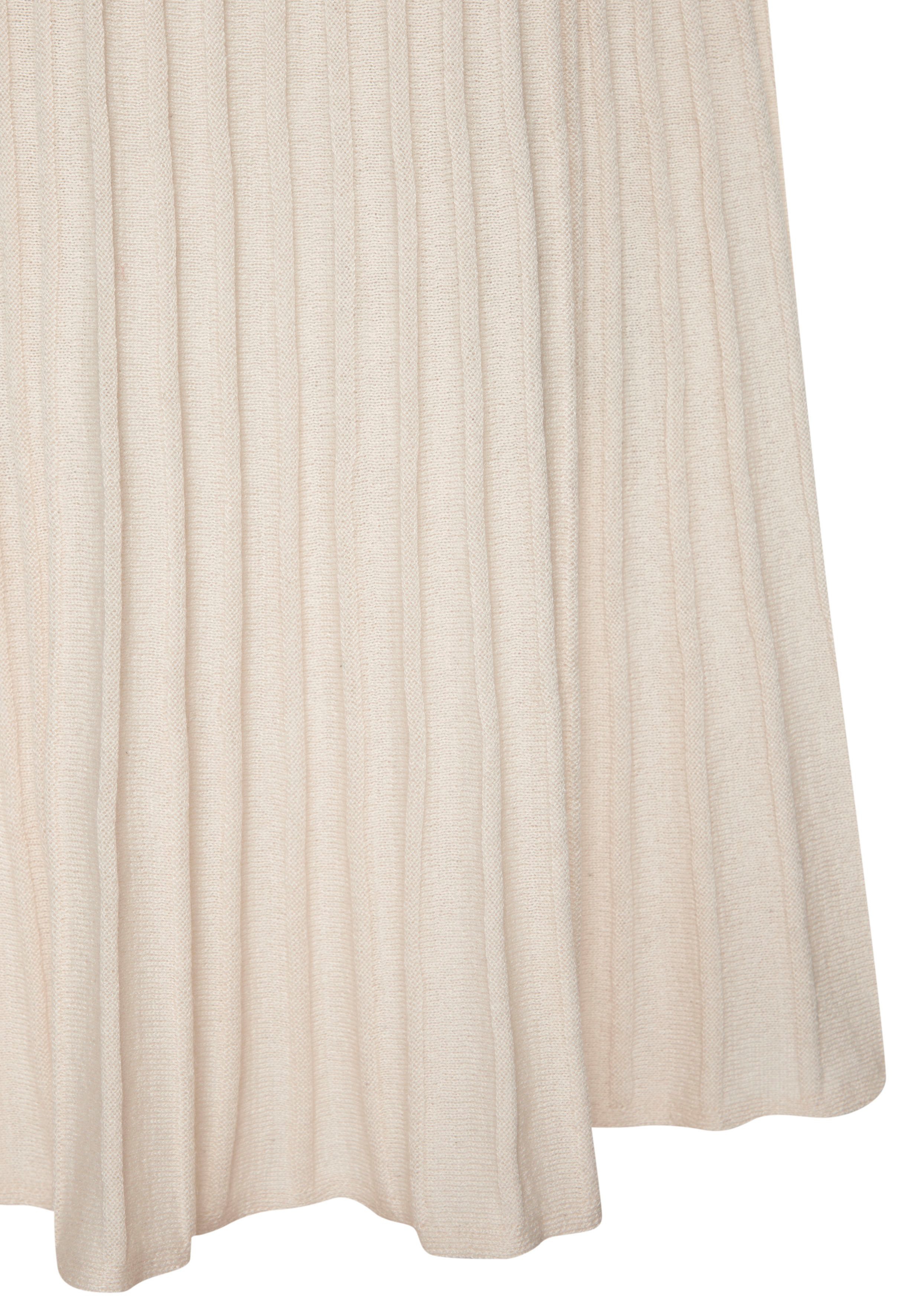 Lascana Gebreide rok met plooitjes, winterrok, maxirok