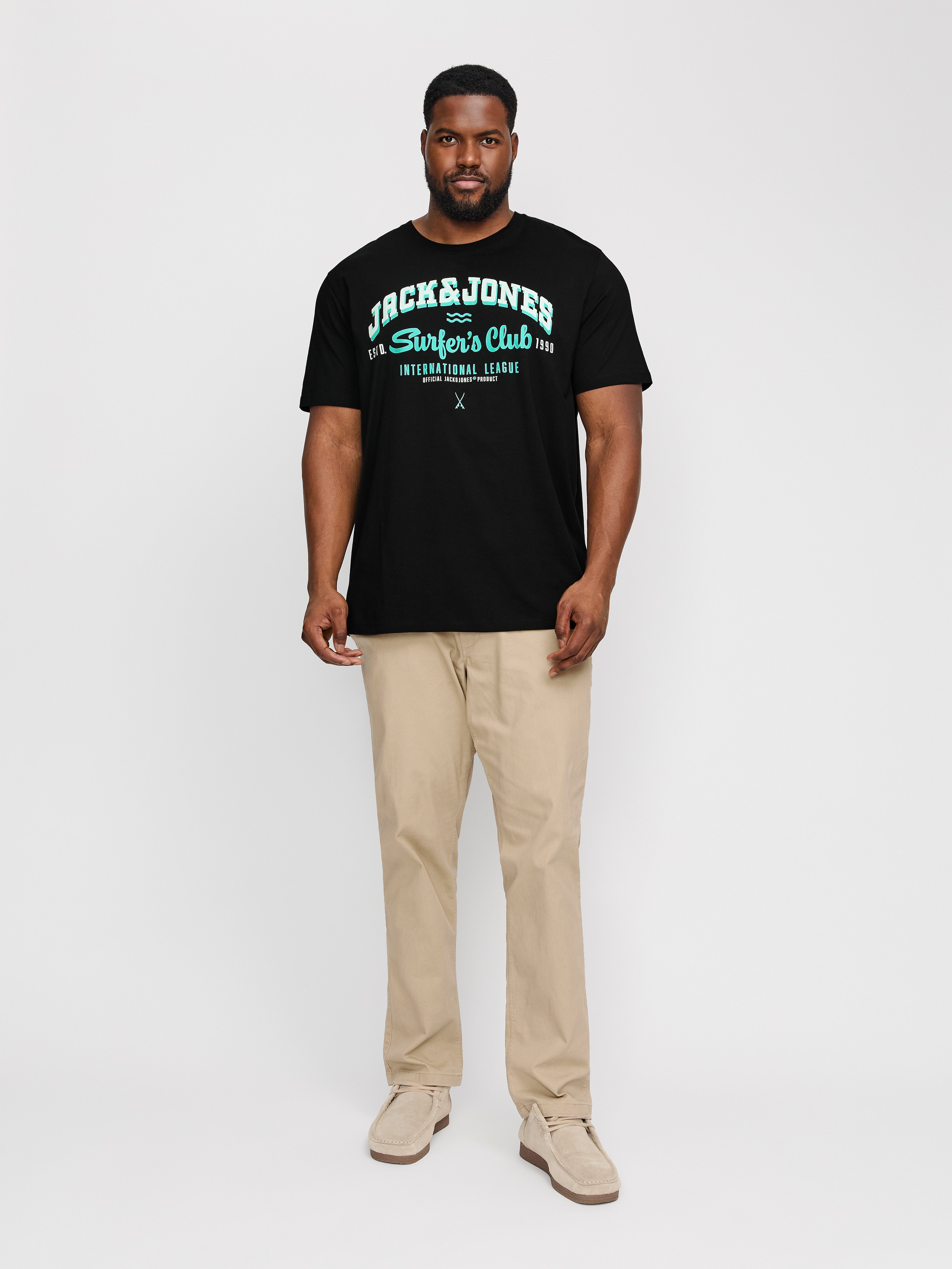 Jack & Jones PlusSize T-shirt JJELOGO TEE SS O-NECK 2 COL AW24 S PLS