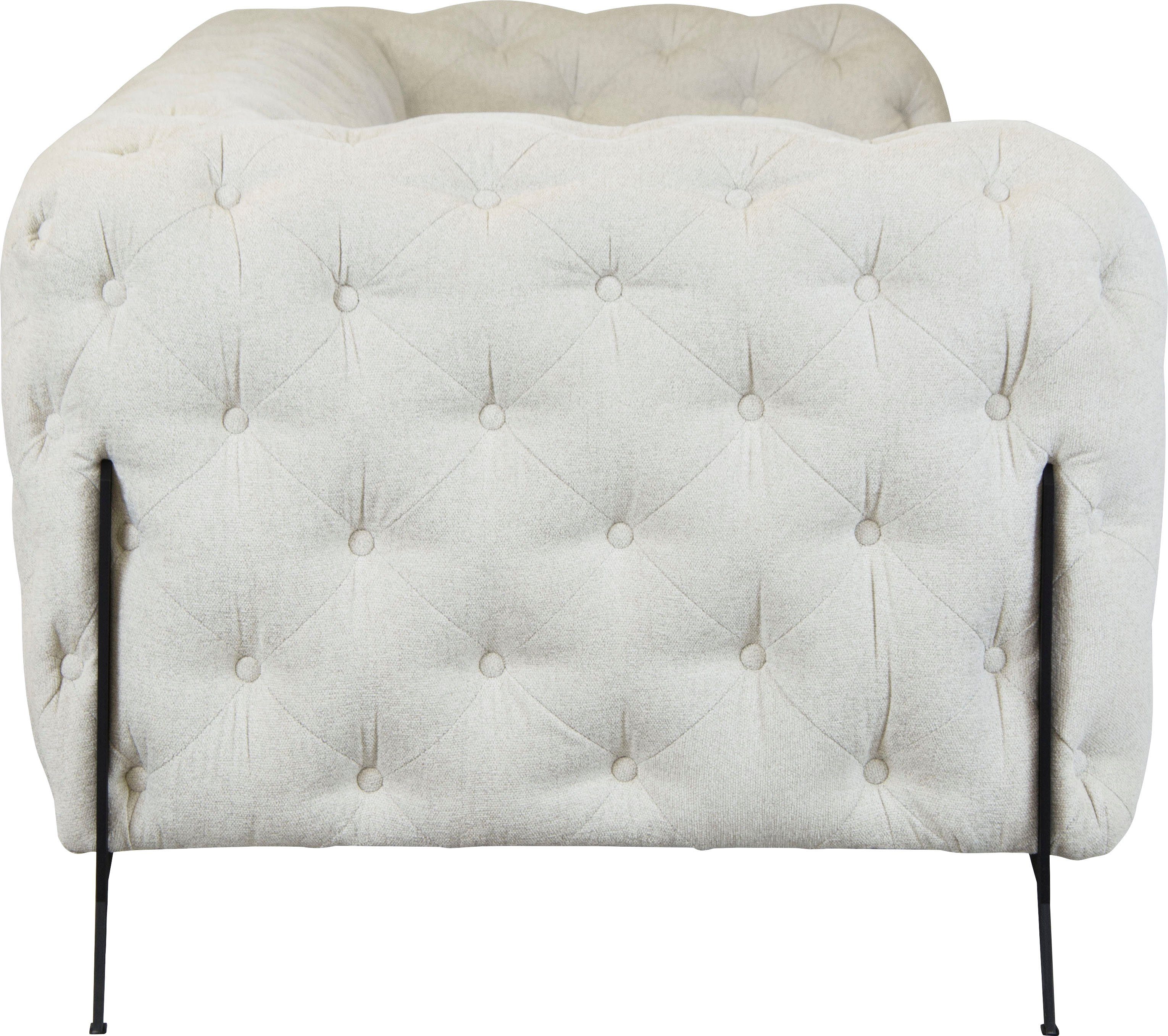 Leonique Chesterfield-bank Amaury luxueuze capitonnage, moderne chesterfield look, kleur van de poten ter keuze