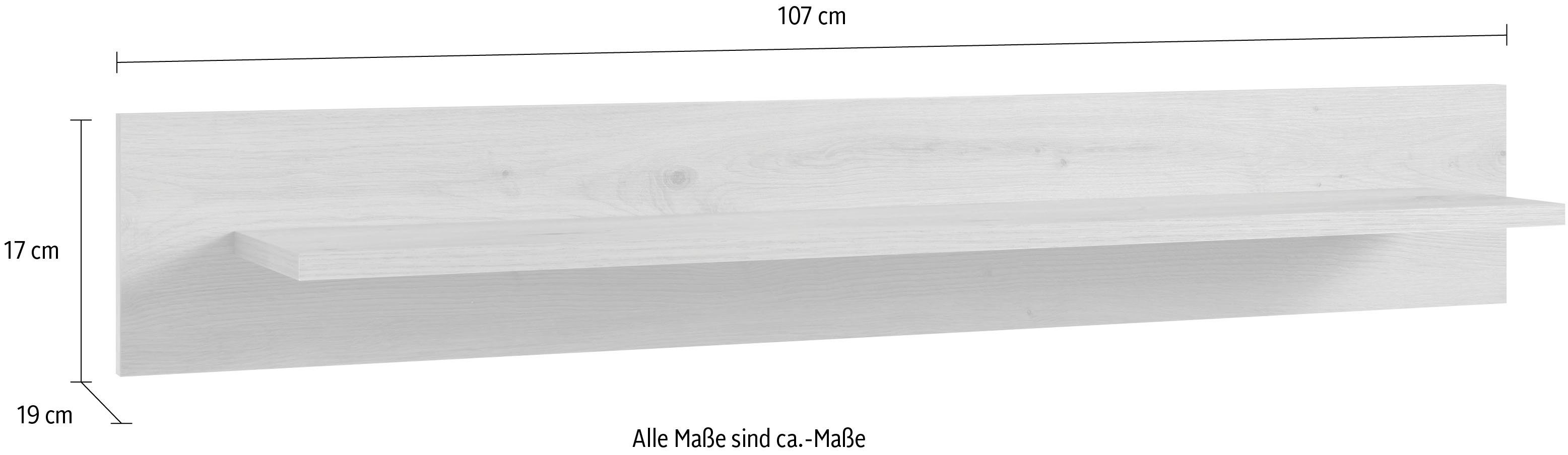 INOSIGN Wandplank Torge, wandplank, wandhouder, hangrek, decoratierek scandinavisch design, opbergruimte, voor kleine ruimtes, breedte 107 cm (1 stuk)