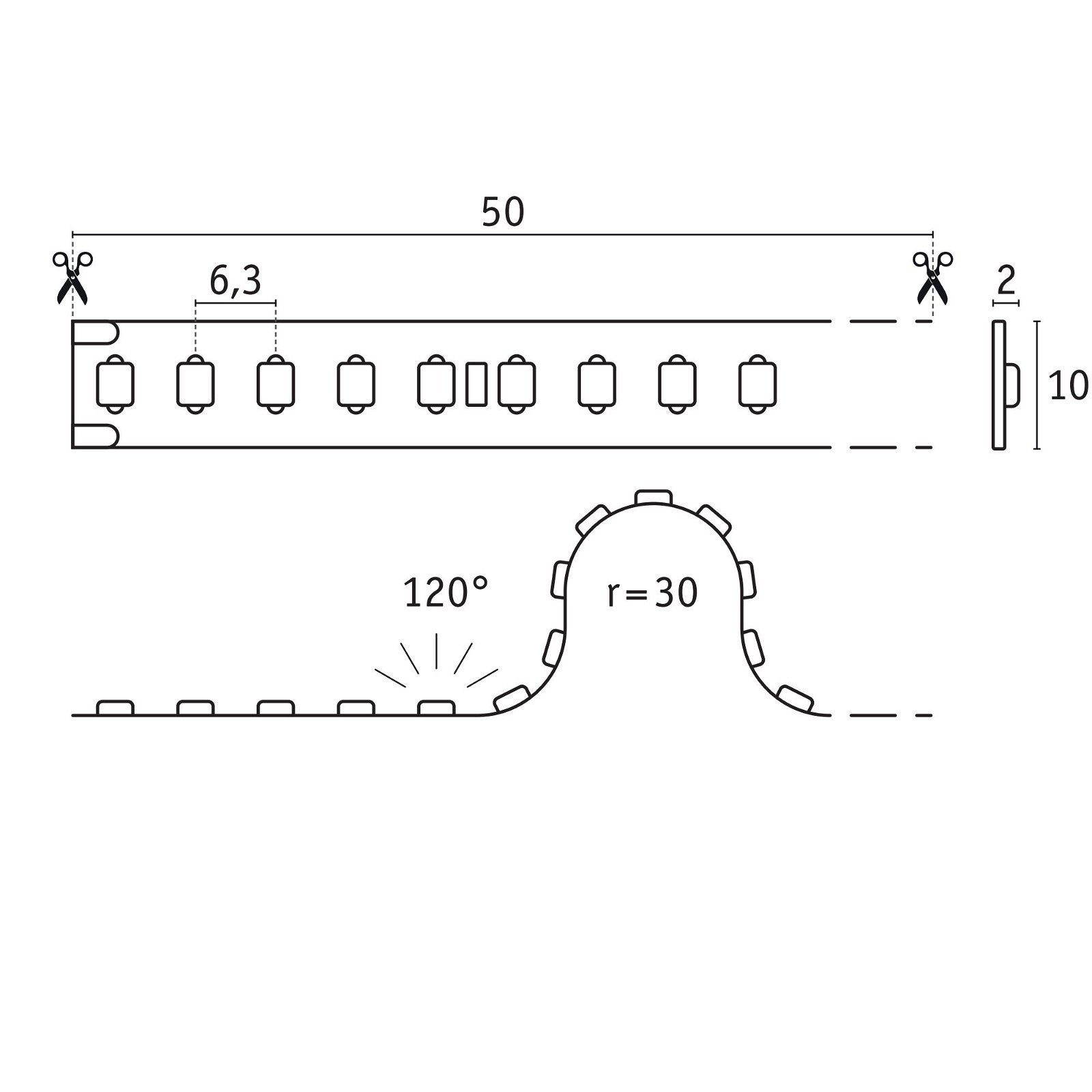 Paulmann Led-strepen Pro Strip Gold P150 5m 927 IP20 24V DC 62W (1 stuk)