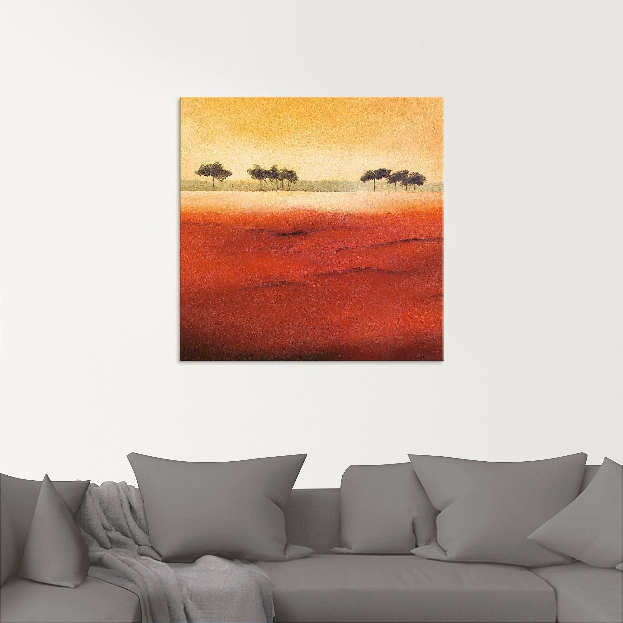 Artland Print op glas Boomgrens III in verschillende maten