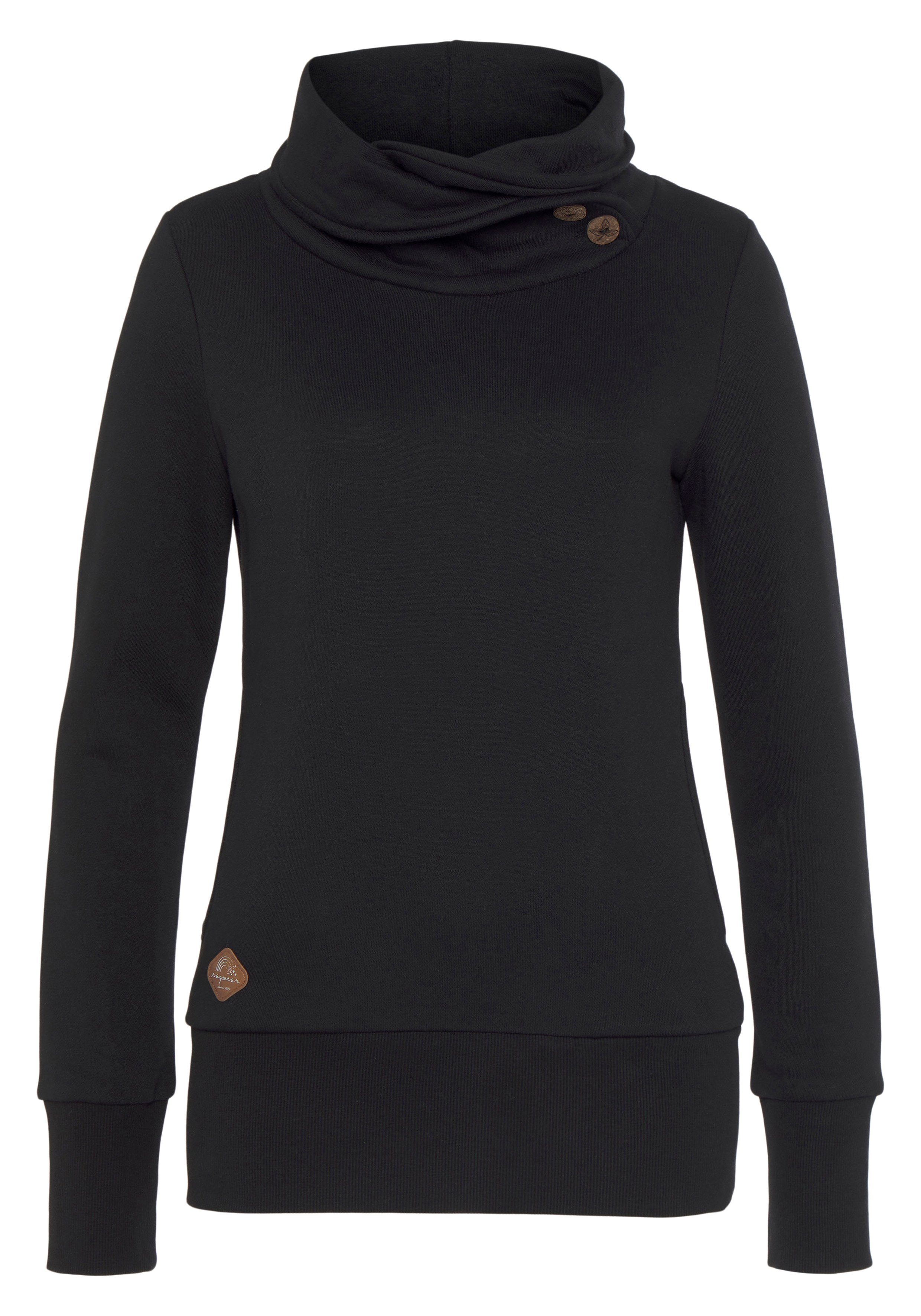 Ragwear Sweatshirt ANGELLIKA O met asymmetrische sjaalkraag
