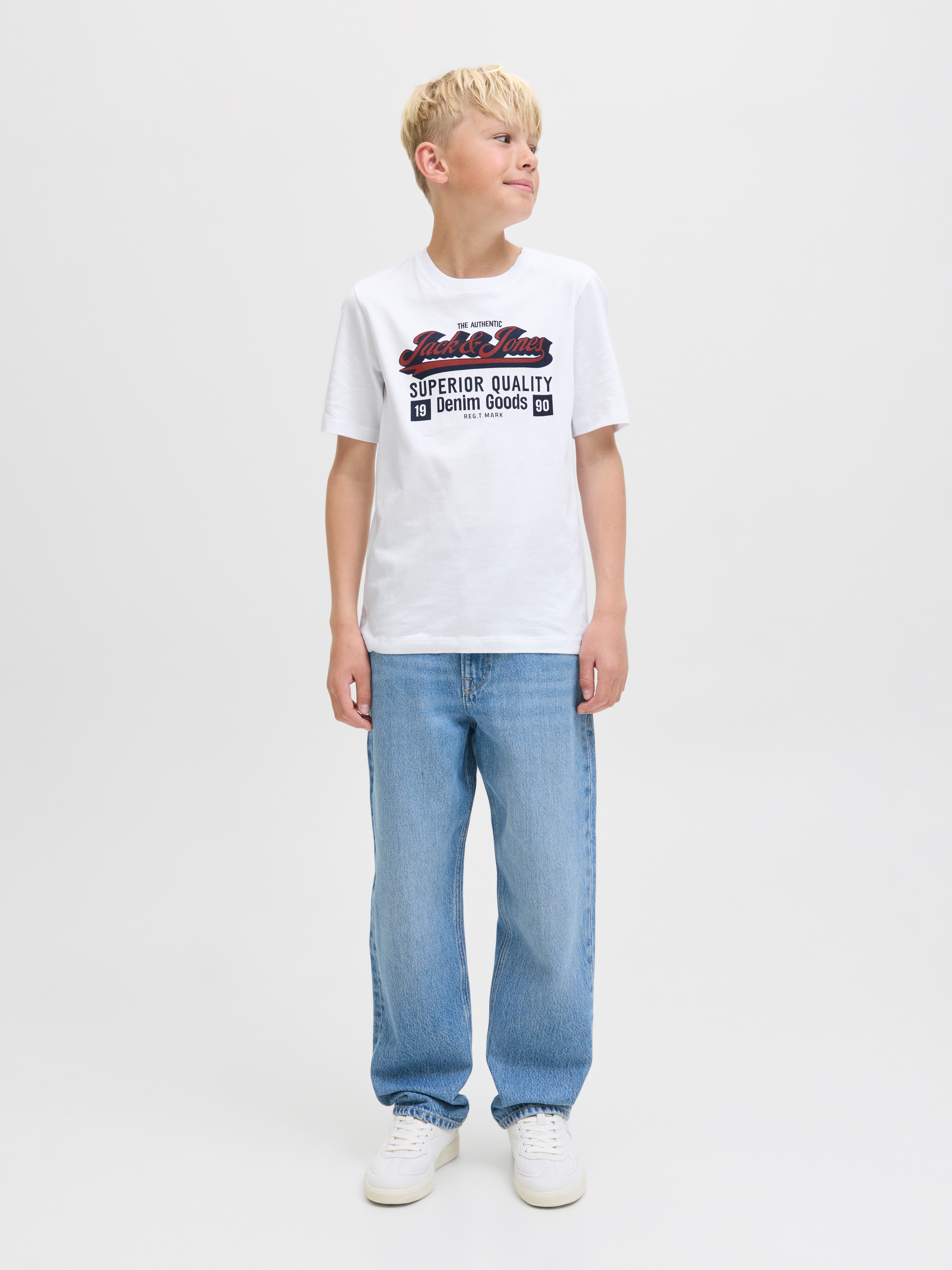 Jack & Jones Junior T-shirt JJELOGO TEE SS ONECK 2 COL AW25 NOOS JNR