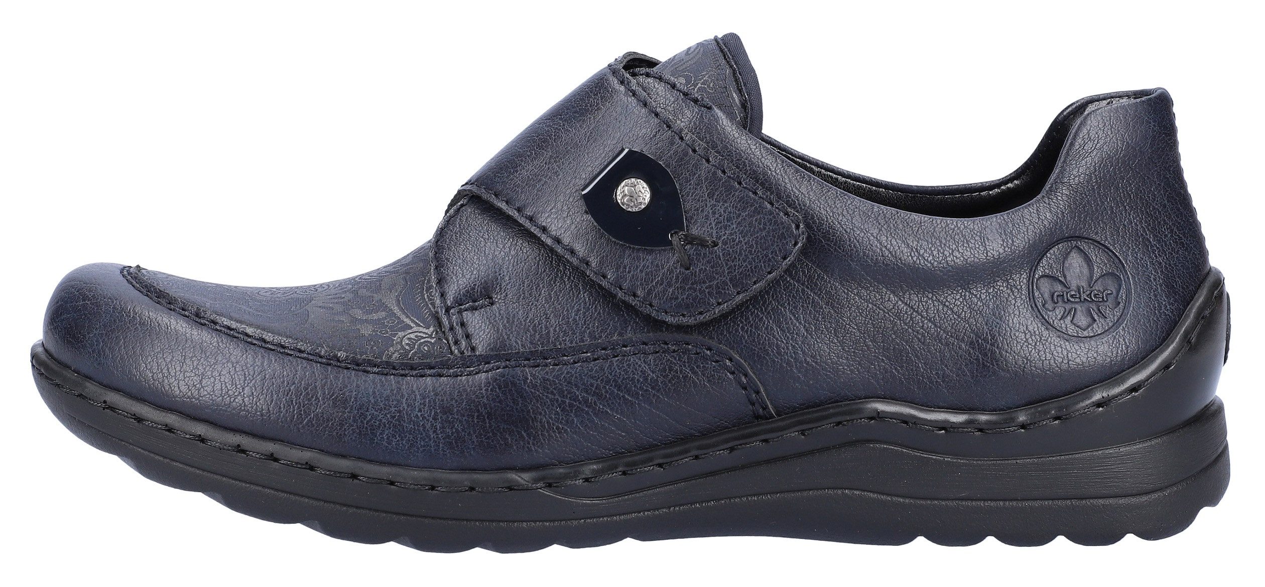 Rieker Klittenbandschoenen met subtiel paisley-patroon