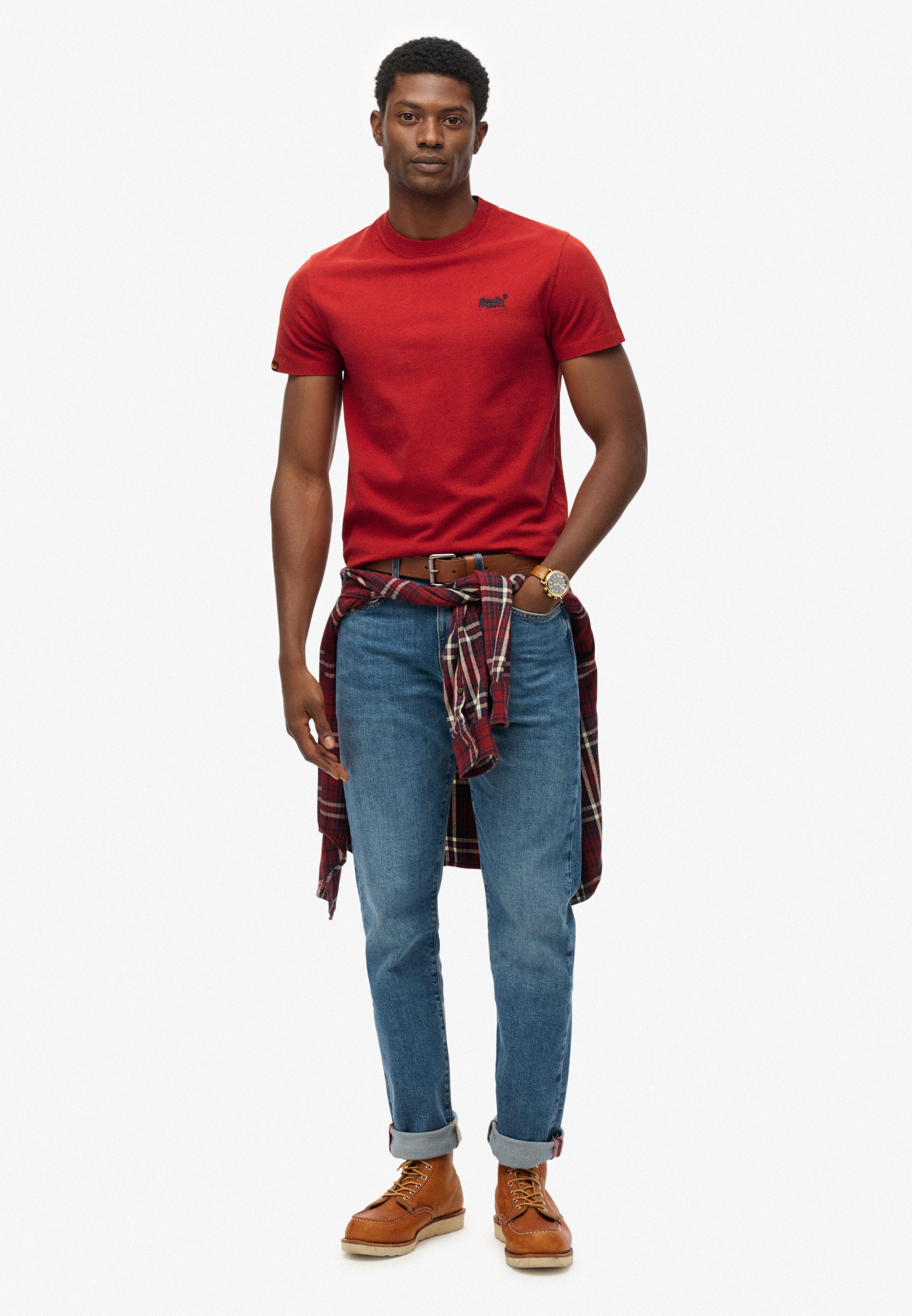 Superdry Shirt met ronde hals ESSENTIAL LOGO EMB TEE
