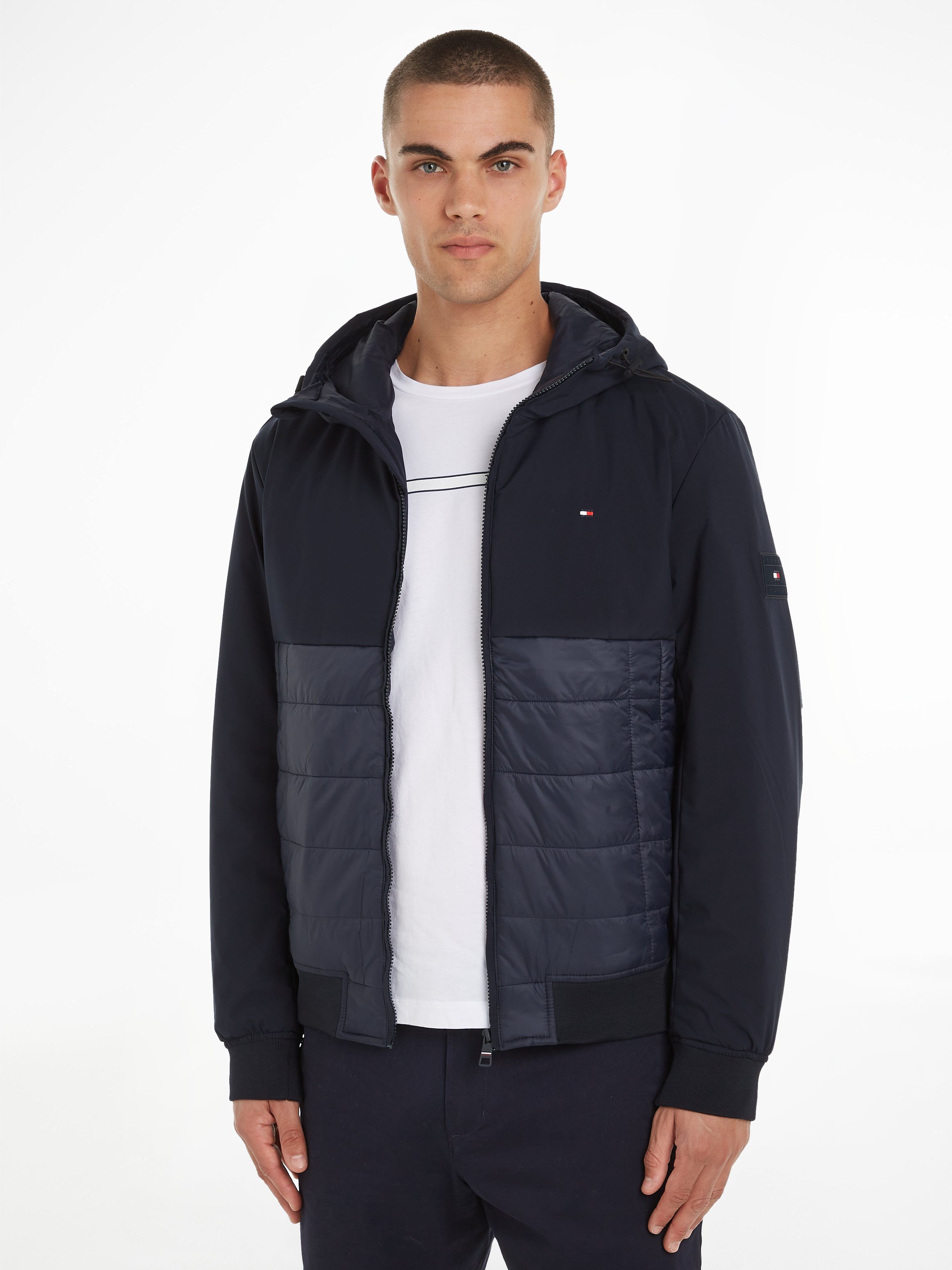 Tommy Hilfiger Gewatteerde jas CL MIX MEDIA HOODED JACKET heren winterjassen maat XXXL blauw