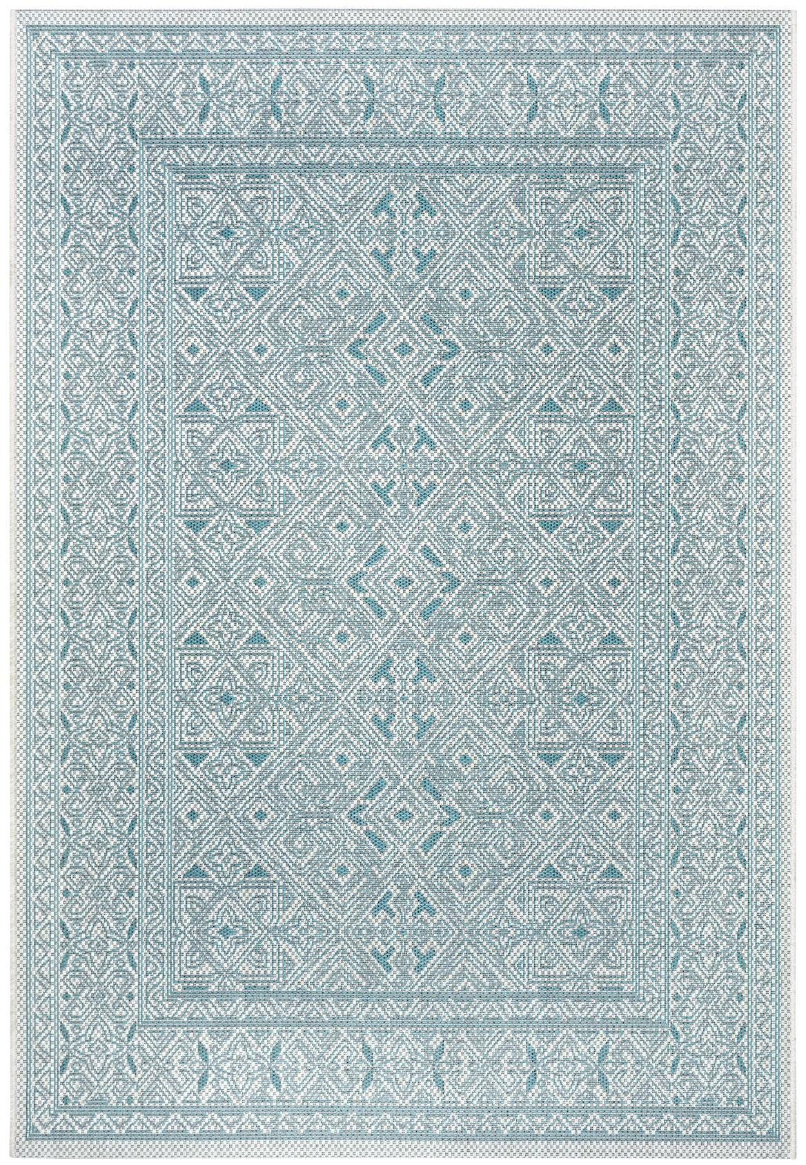 NORTHRUGS Vloerkleed Cuadrado Platweefsel grafisch design, afgehecht, robuust, gemakkelijk in onderhoud