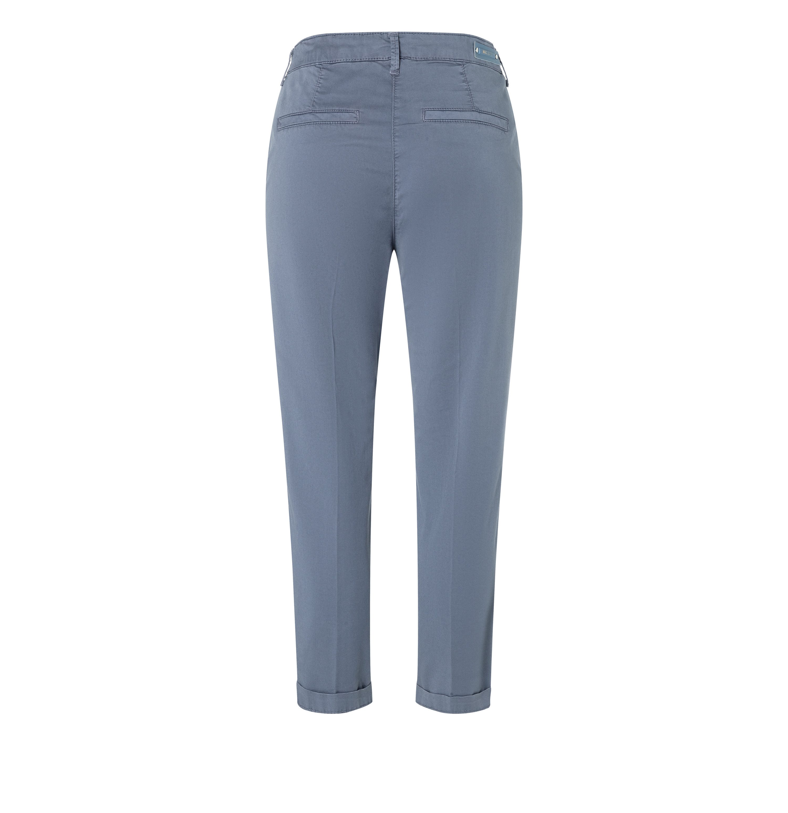 MAC Chino turn up met subtiele glans, elegant en sportief tegelijk