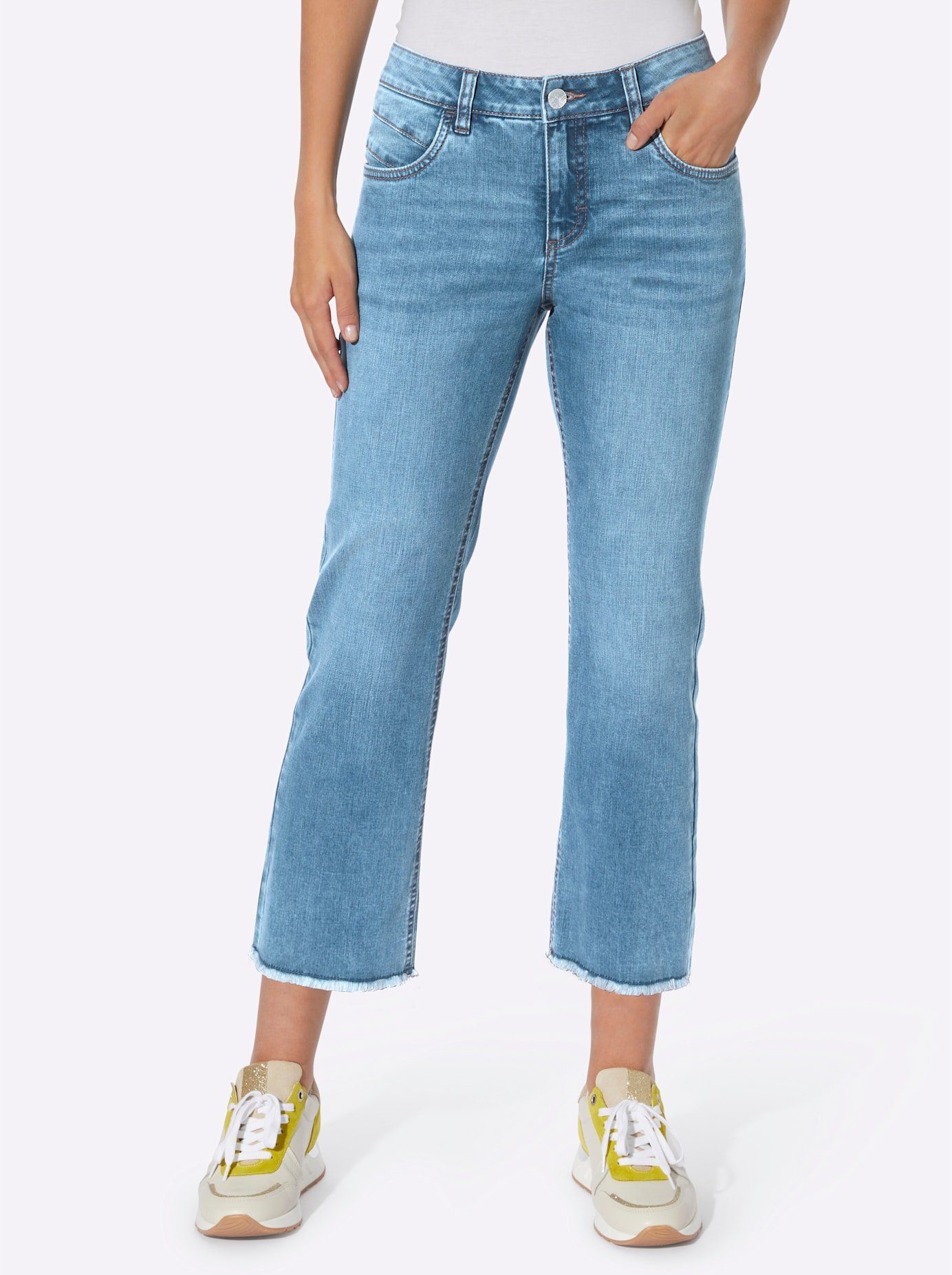 heine 7/8 jeans dames 7/8 jeans maat 40 blauw