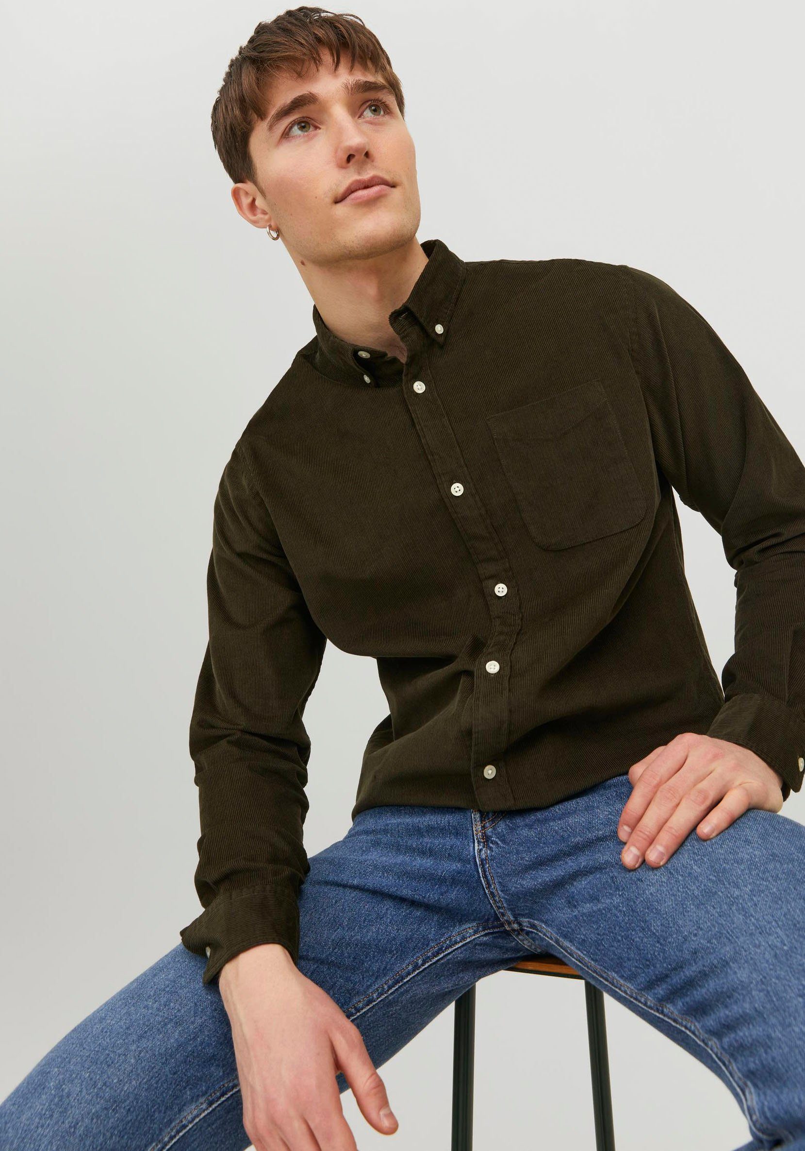 Jack & Jones Overhemd met lange mouwen JJECLASSIC CORD SHIRT LS SN
