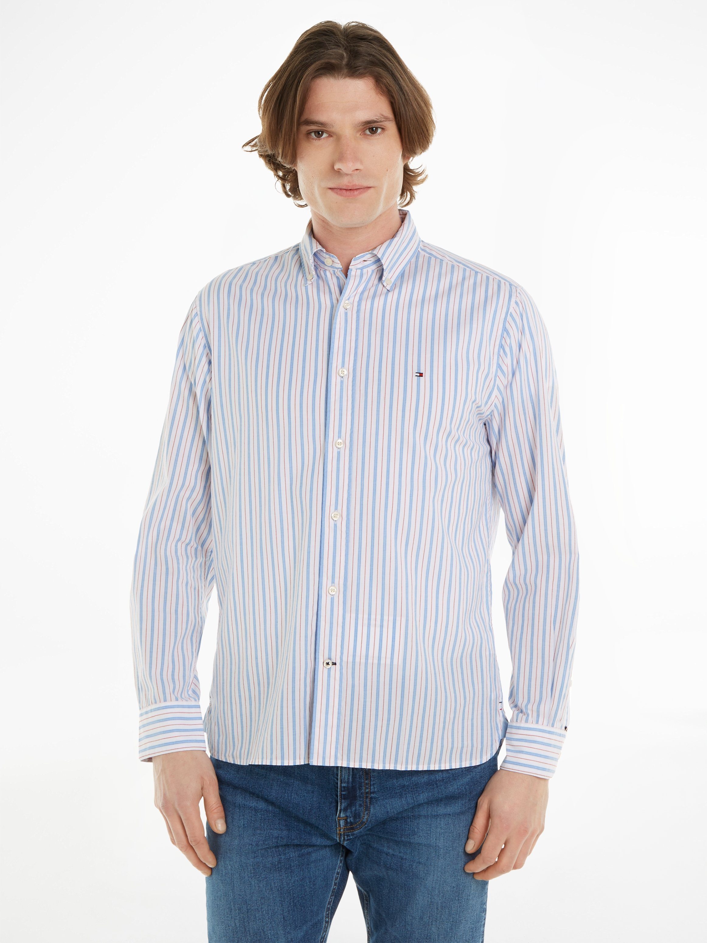 Tommy Hilfiger Overhemd met lange mouwen NATURAL SOFT EASY STP RF SHIRT